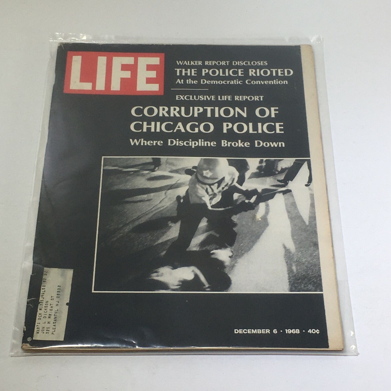 VTG Life Magazine: December 6 1968 - Corruption Of Chicago Police/Police Rioted