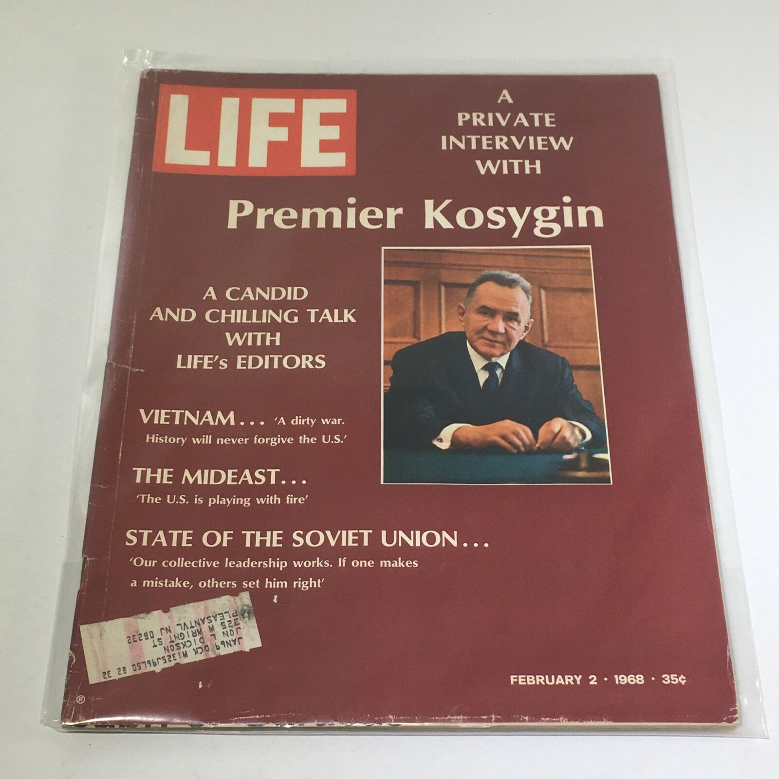 VTG Life Magazine: February 2 1968 - State Of The Soviet Union/The Mideast/VT