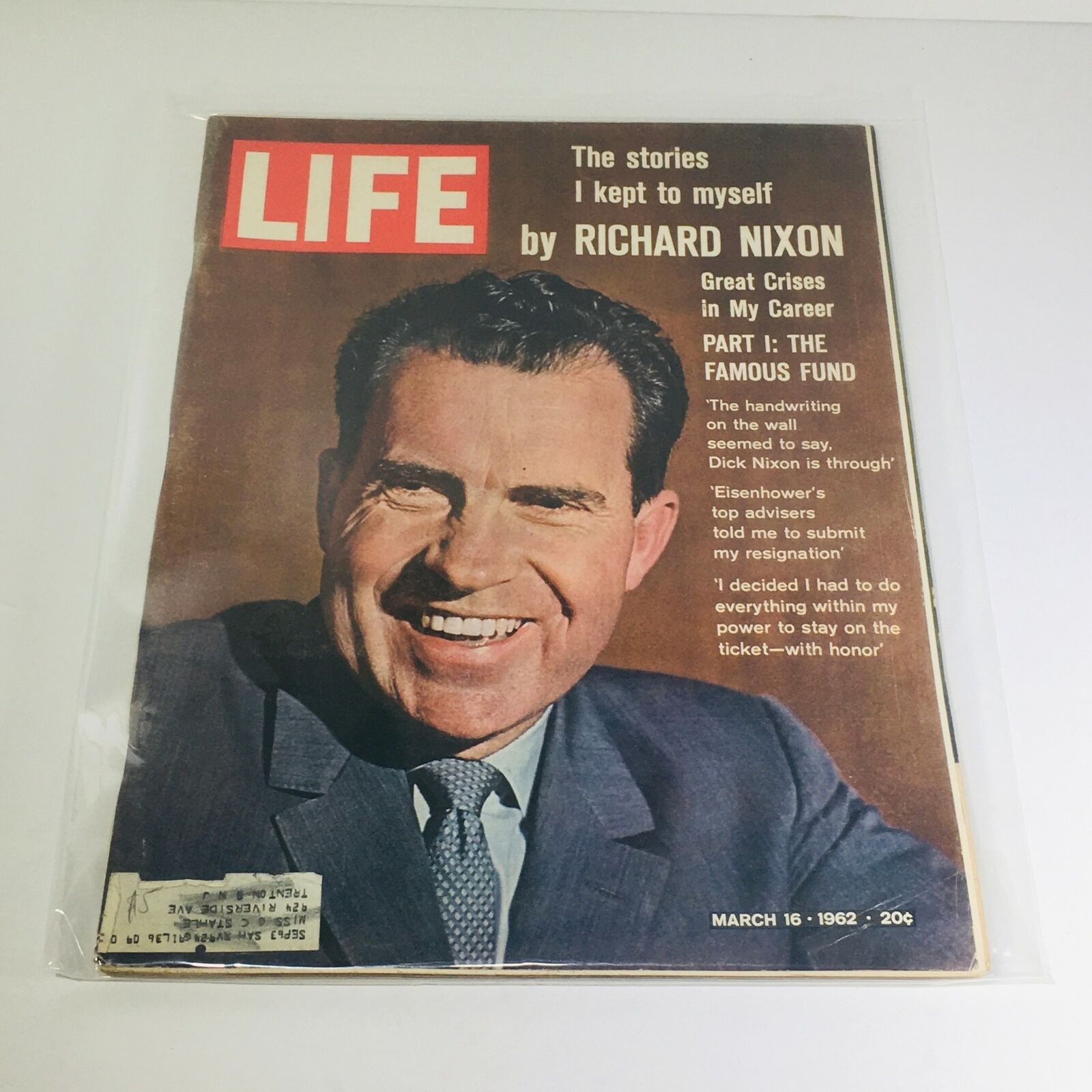 VTG Life Magazine: Mar 16 1962 - Richard Nixon: The Stories I Kept To Myself