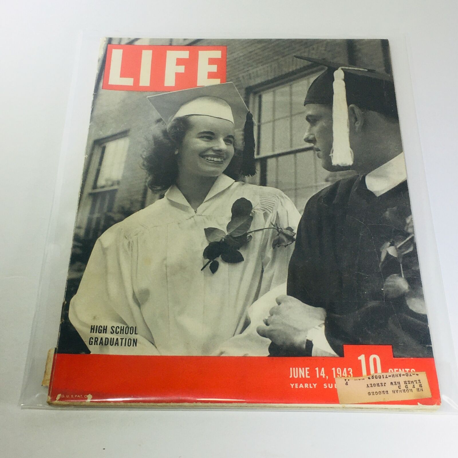 Vintage Life Magazine: June 14 1943 - High School Graduation Yearly Subscription