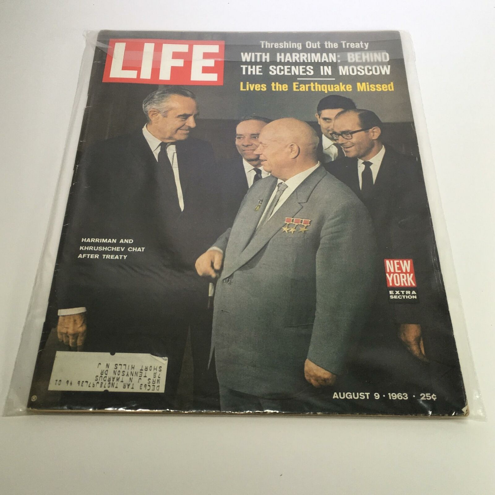 Life Magazine August 9 1963 W. Averell Harriman and Nikita Khruschev