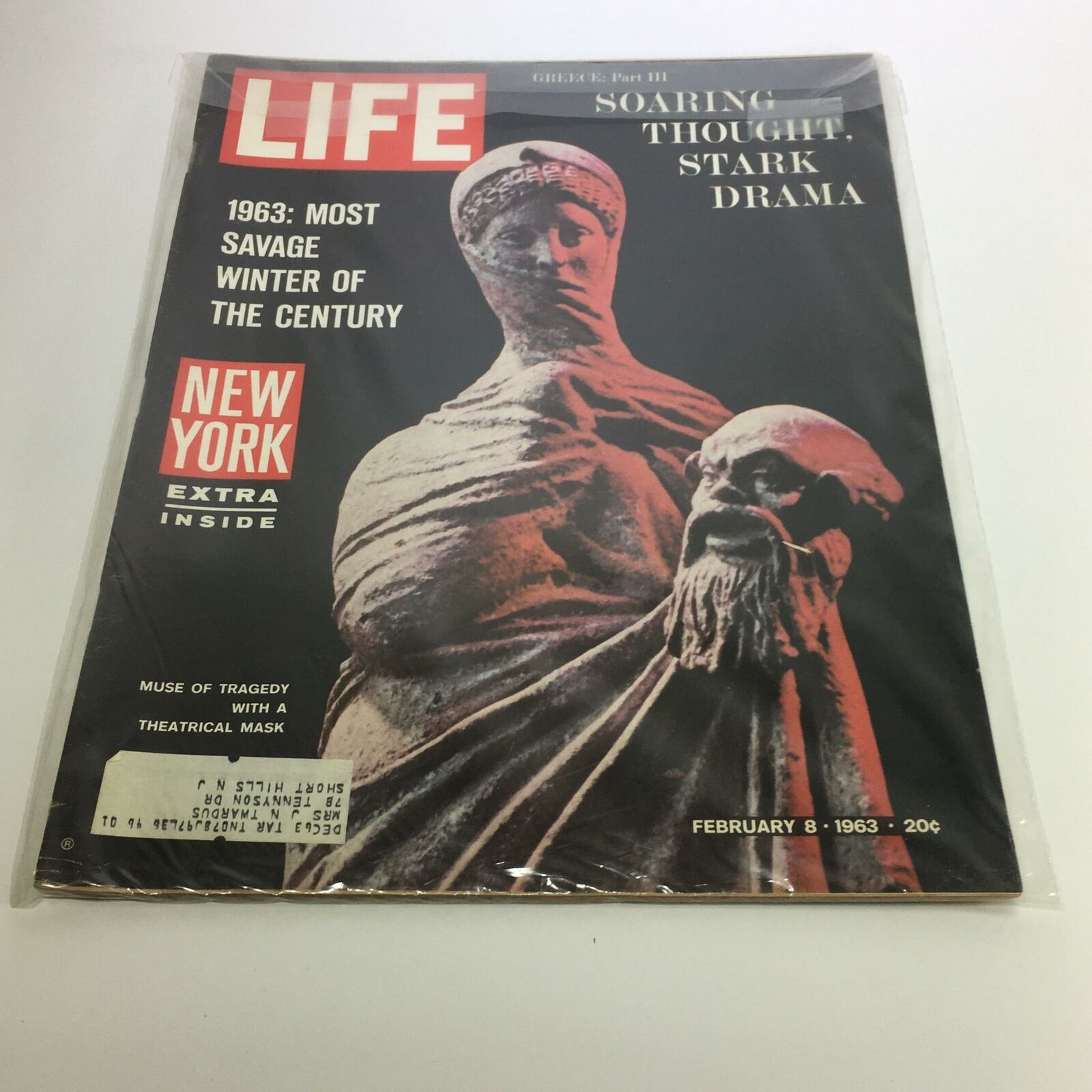 Life Magazine February 8 1963 The Muse of Tragedy with a Theatrical Mask