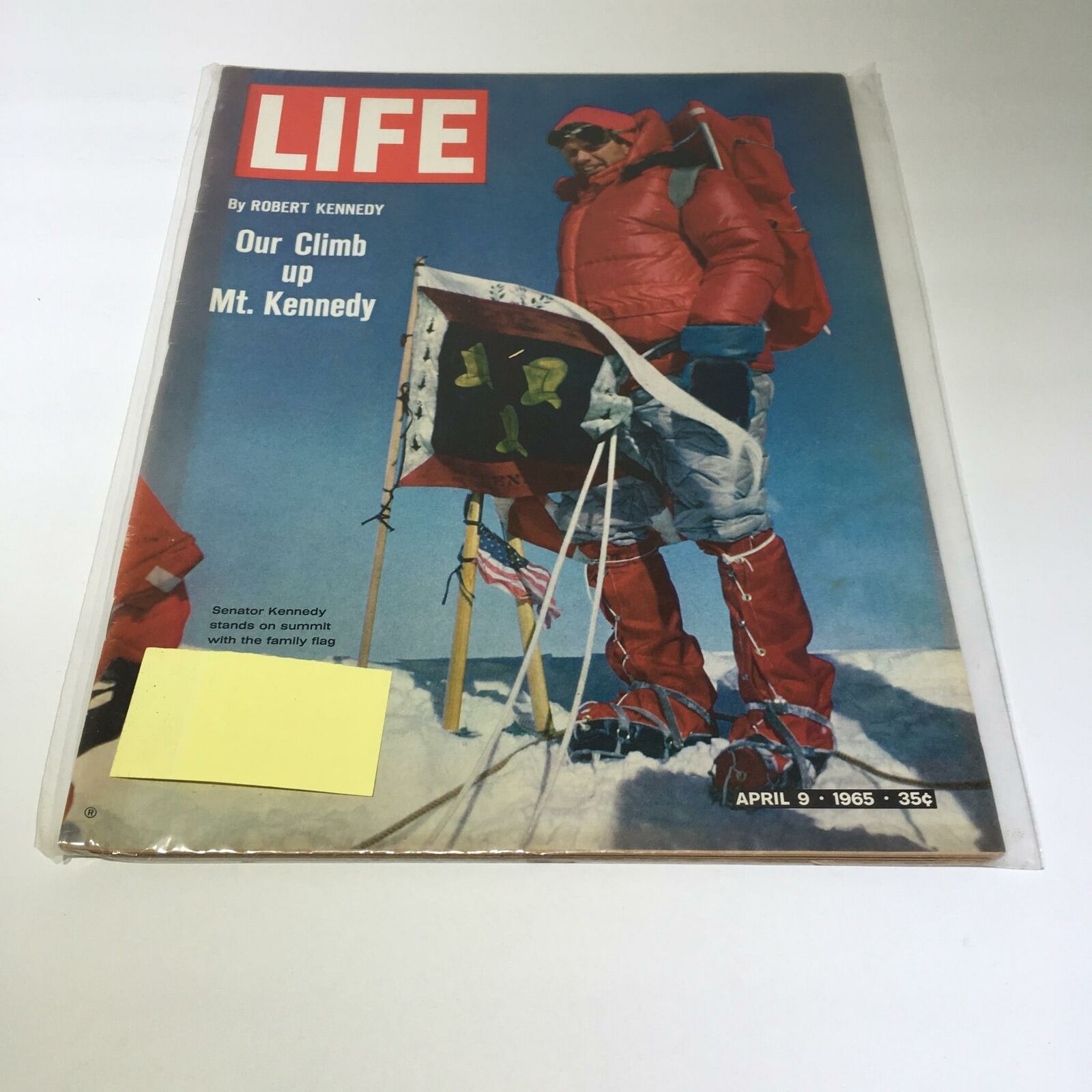 VTG Life Magazine April 9 1965 - Robert Kennedy Summit Family Flag