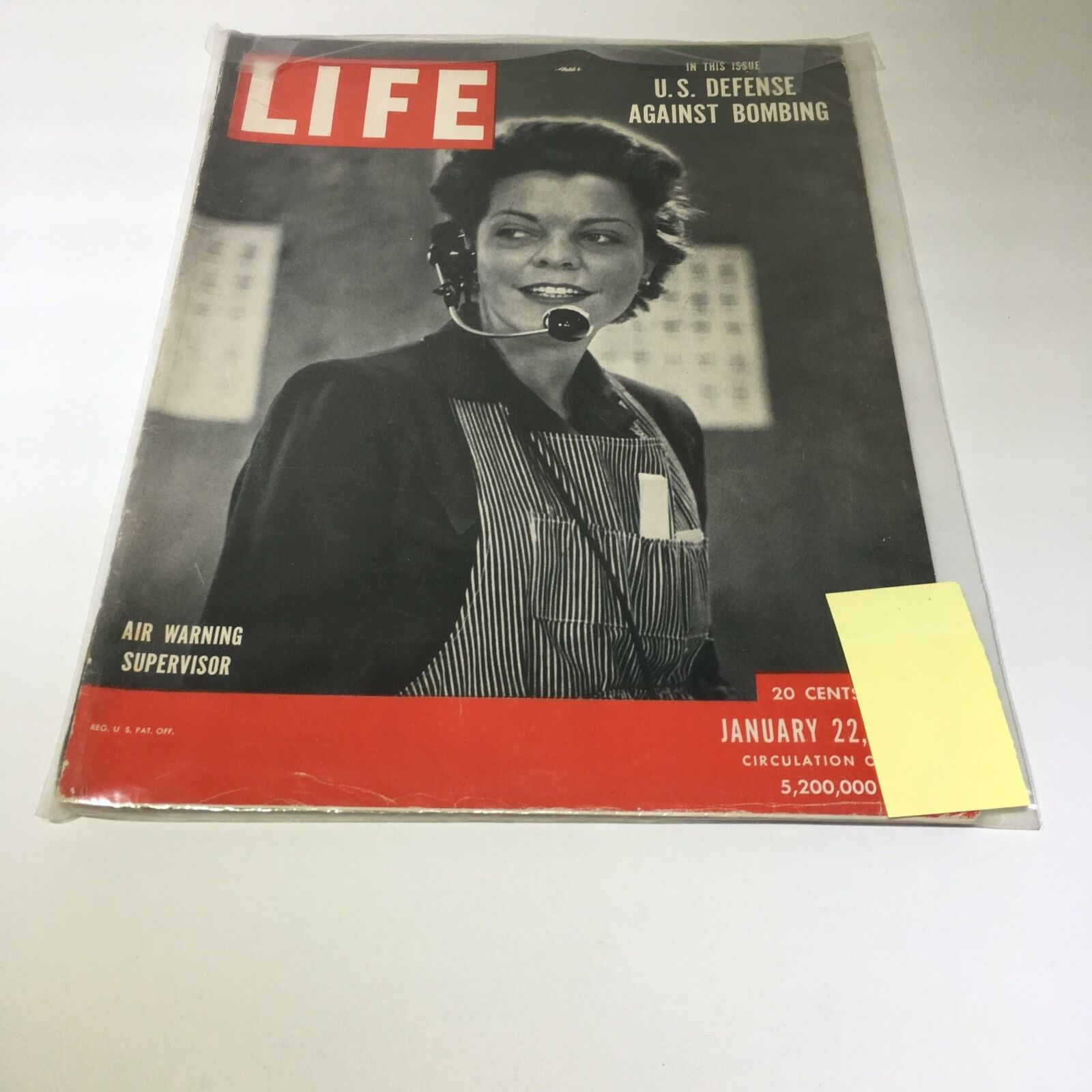 VTG Life Magazine January 22 1951 - Air Warning Supervisor Julia Walsh