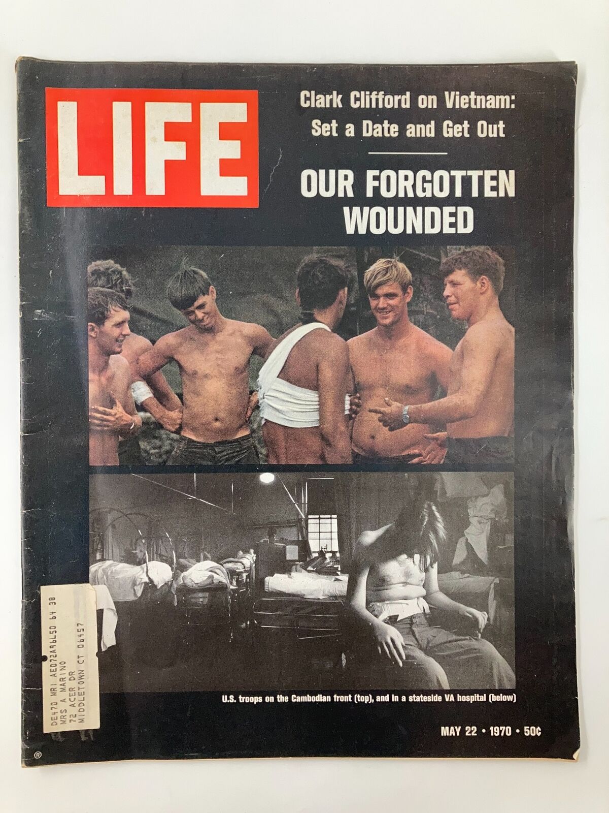 VTG Life Magazine May 22 1970 U.S. Troops on the Cambodian Front & VA Hospital