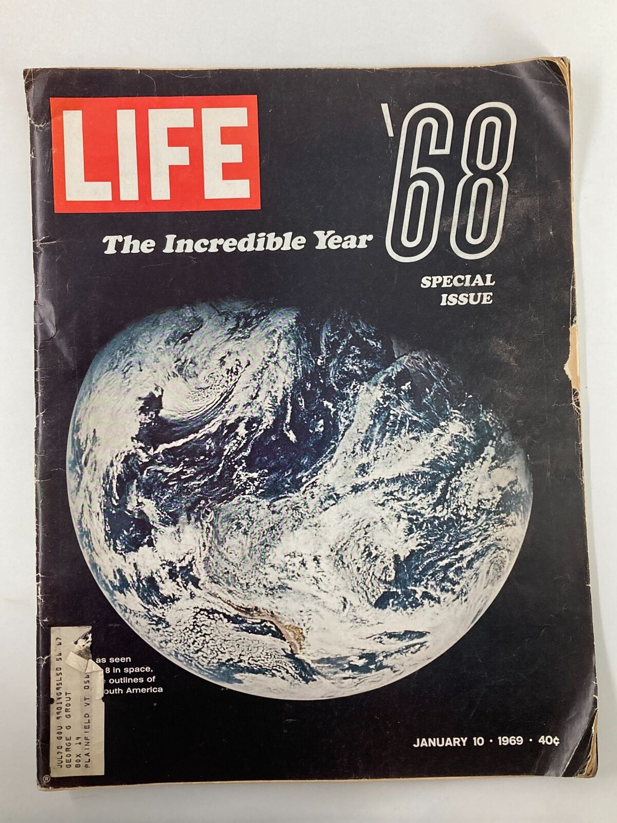 VTG Life Magazine January 10 1969 The Outlines of North & South America