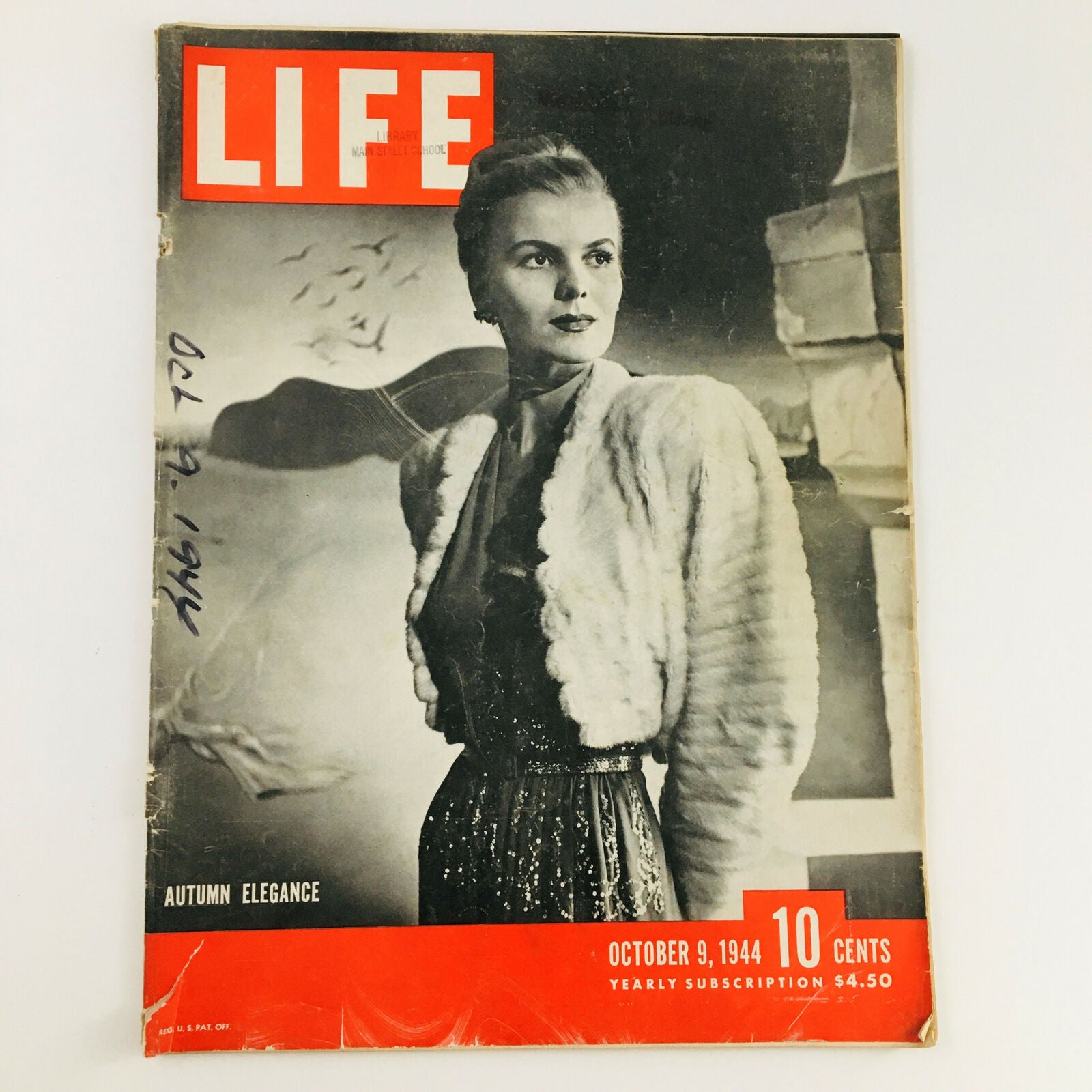 VTG Life Magazine October 9 1944 Model Selene Mahri in Autumn Elegance