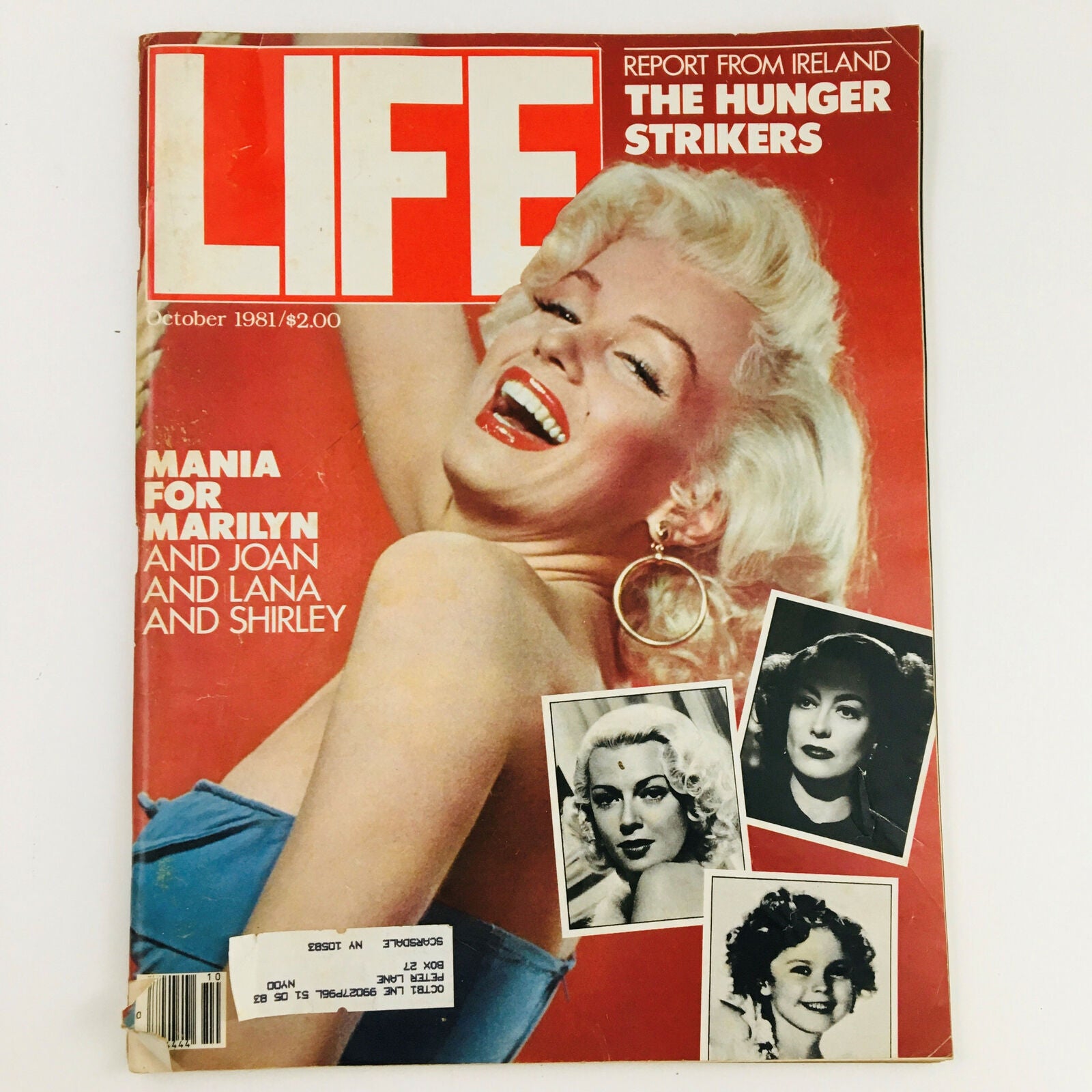 VTG Life Magazine October 1981 Mania for Marilyn, Joan, Lana and Shirley