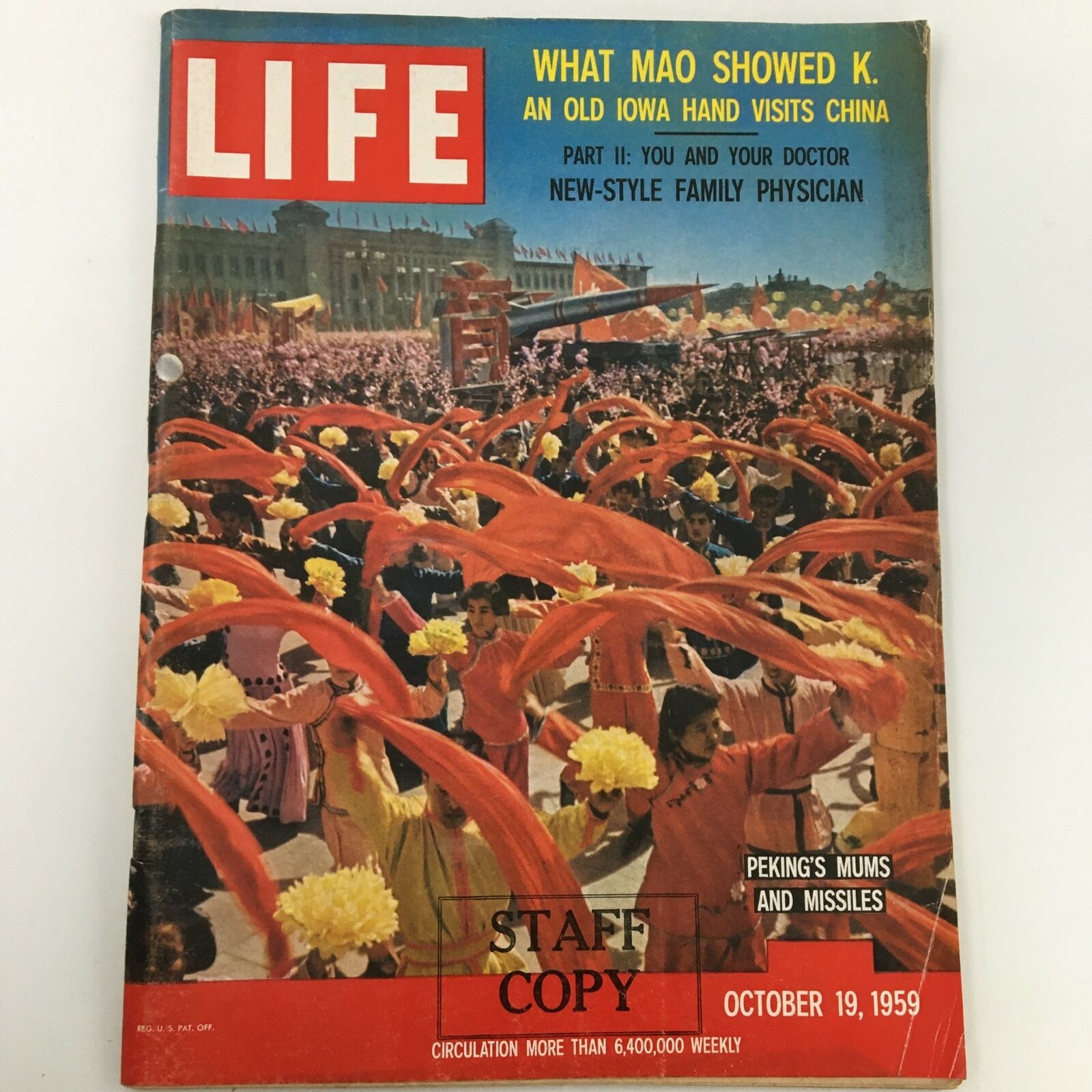 VTG Life Magazine October 19 1959 Peking's Mums and Missiles Newsstand