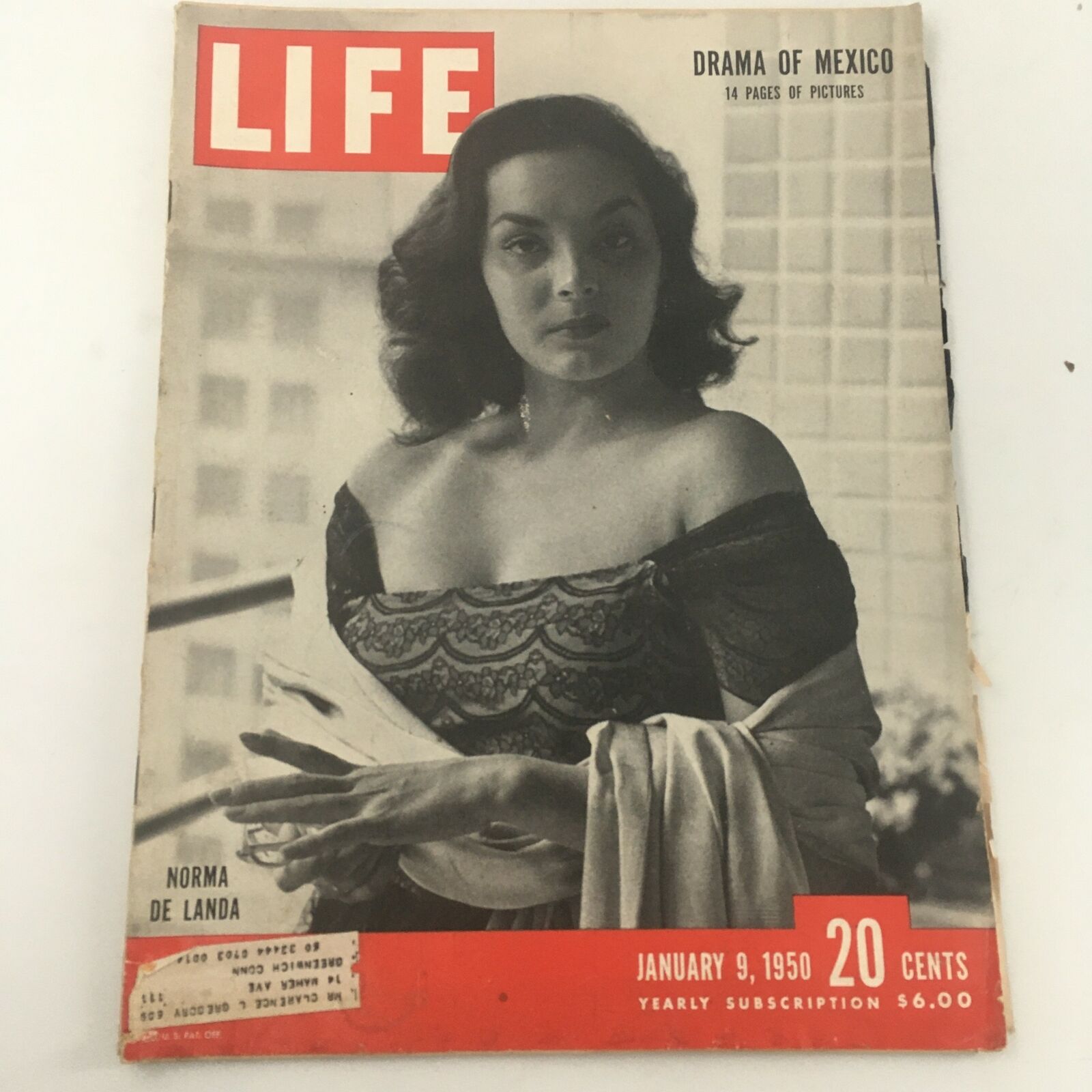 VTG Life Magazine January 9 1950 Lana de Landa Cover and The Drama of Mexico