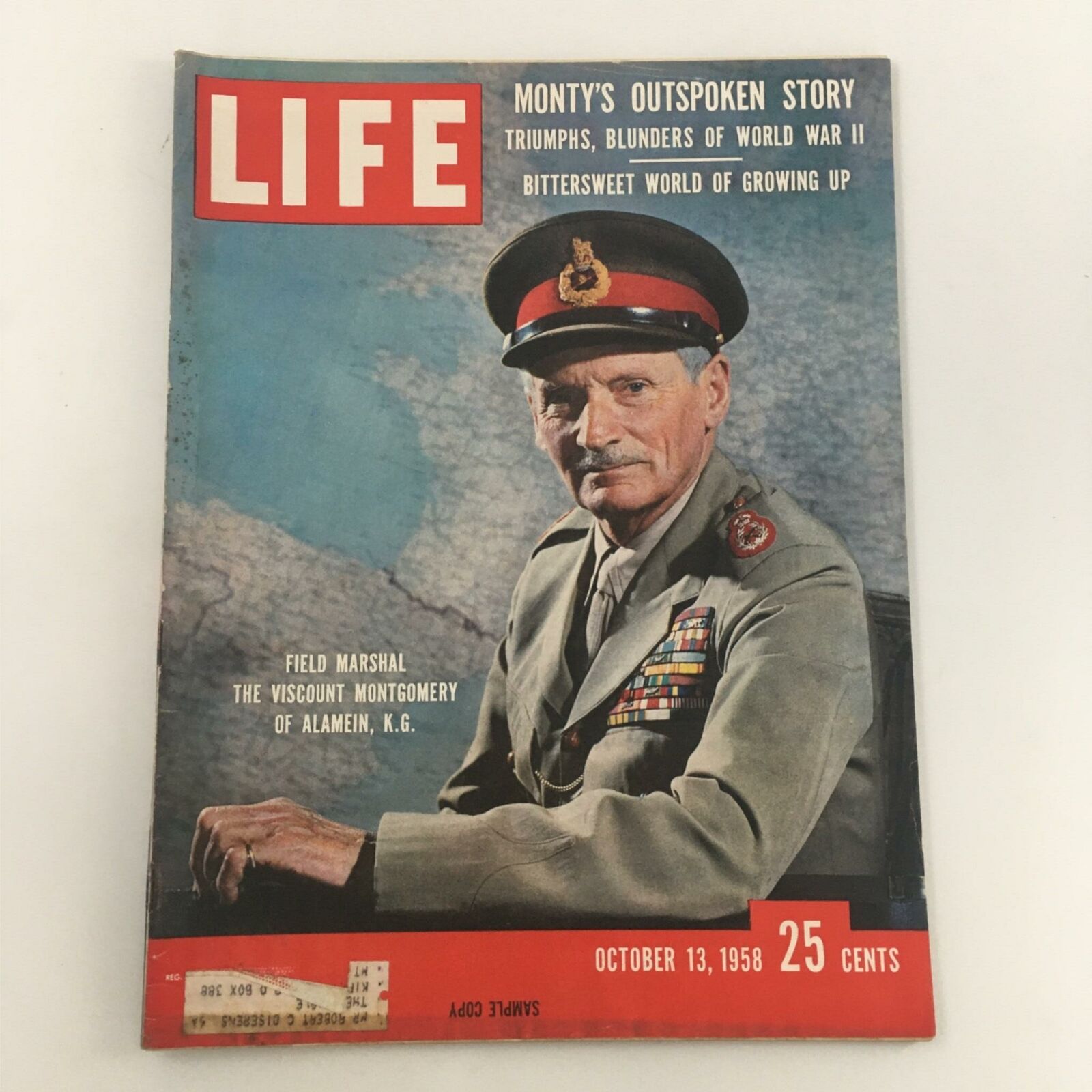 VTG Life Magazine October 13, 1958 Field Marshal Viscount Montgomery