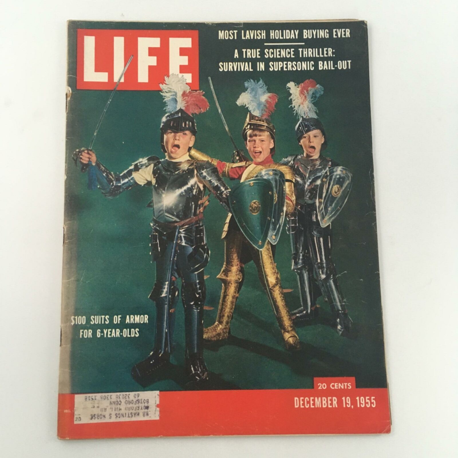 VTG Life Magazine December 19 1955 $100 Suits of Armor For 6-Year-Olds