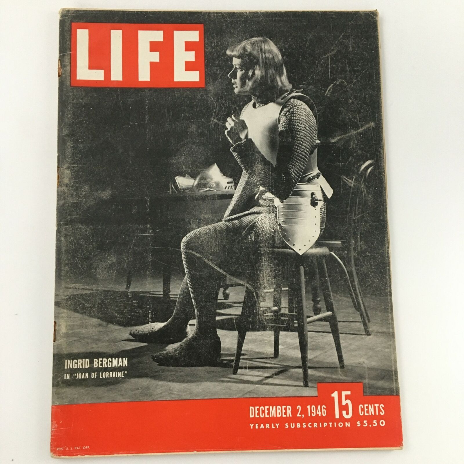 VTG Life Magazine December 2 1946 Ingrid Bergman in "Joan of Lorraine" Film