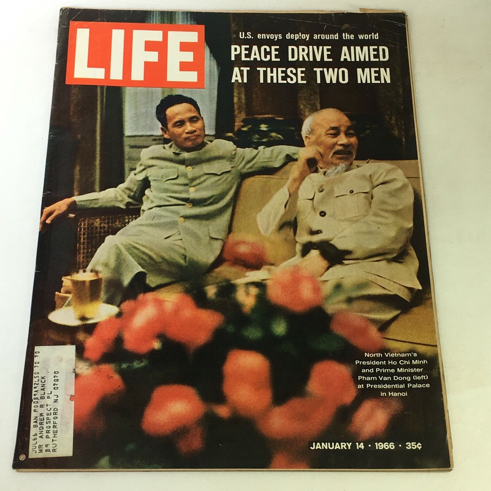 VTG Life Magazine January 14 1966 - Pres. Ho Chi Minh & Pham Van Dong in Hanoi