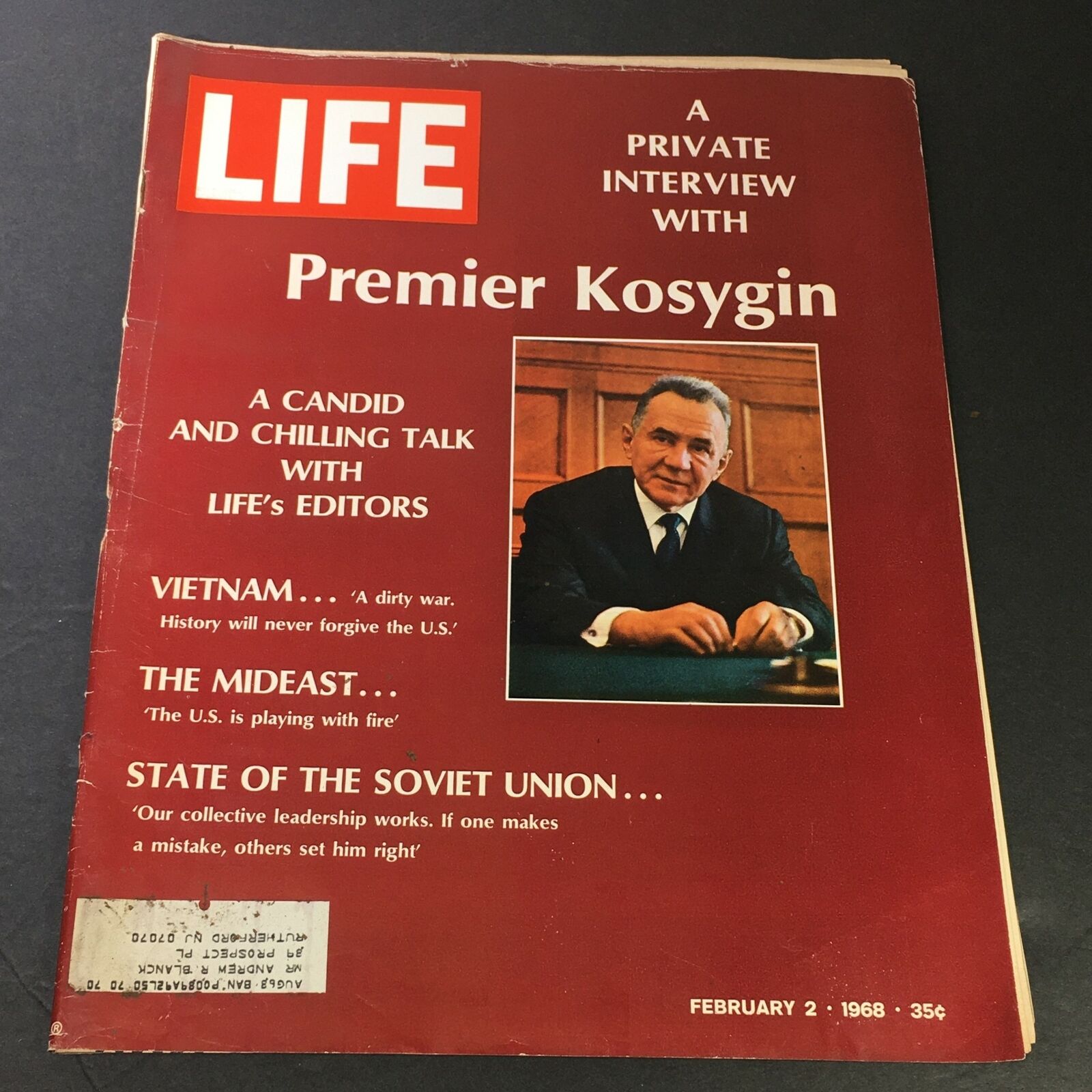 VTG Life Magazine February 2 1968 - A Private Interview with Alexei Kosygin