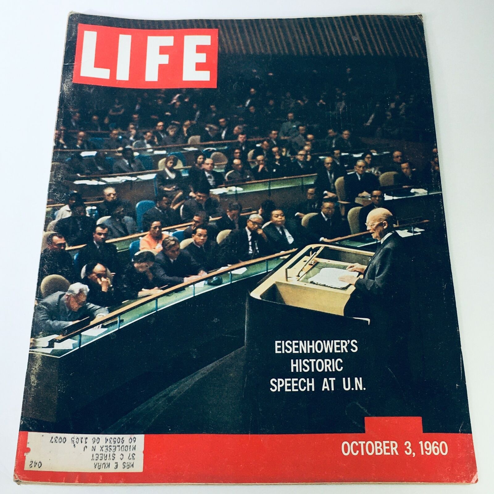 VTG Life Magazine October 3 1960 - Dwight D. Eisenhower's Historic Speech at UN