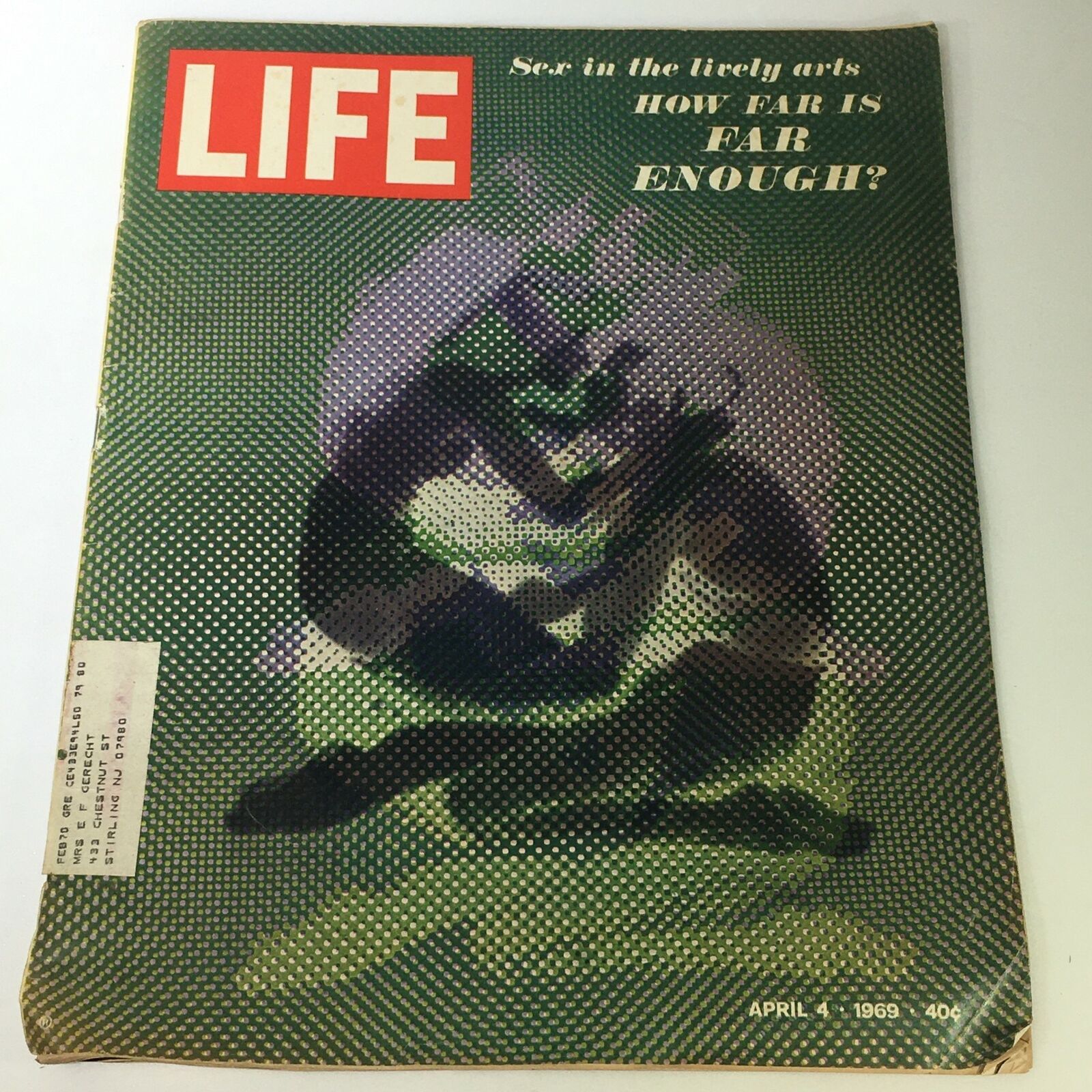 VTG Life Magazine April 4 1969 - Sex In The Lively Arts, How Far Is Far Enough?