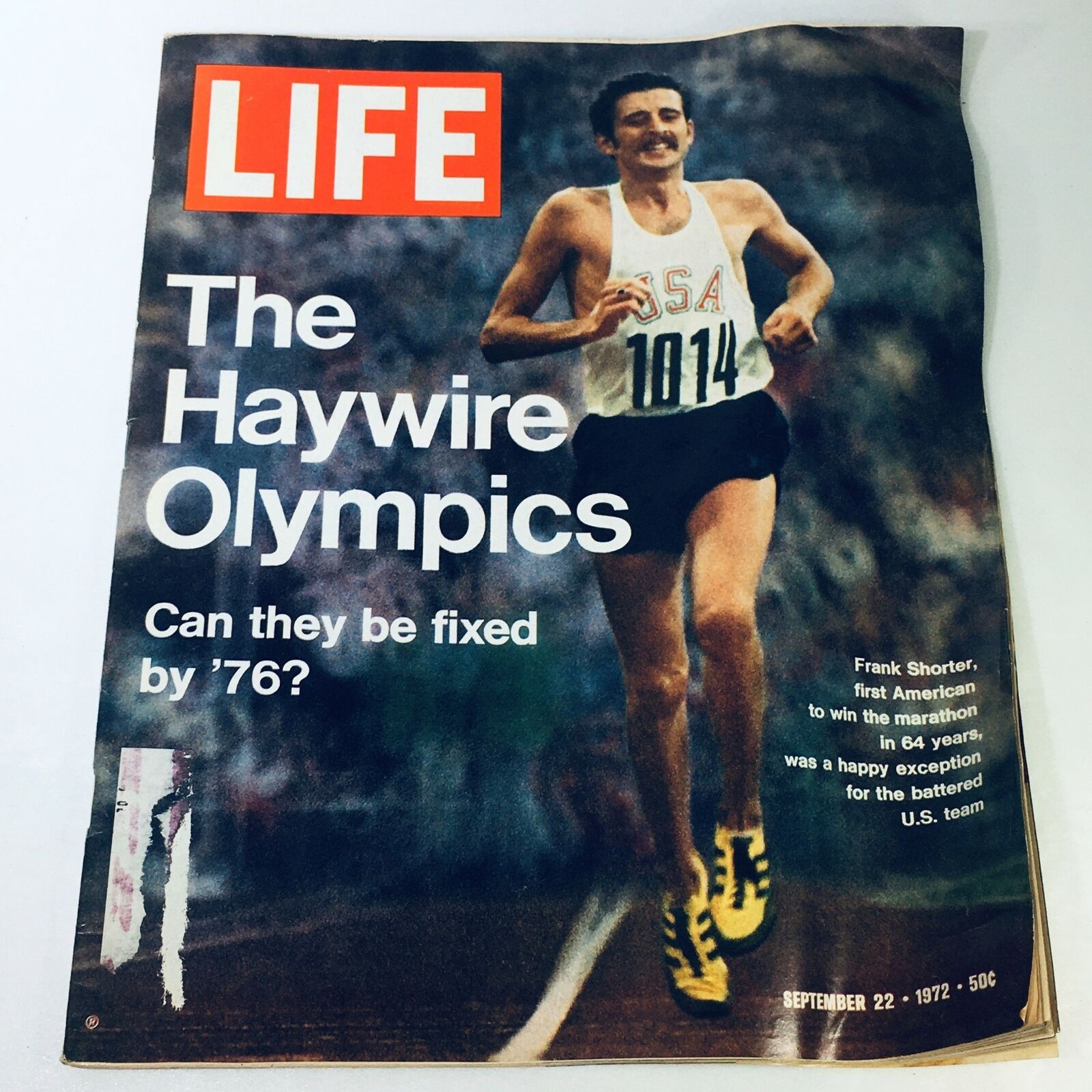 VTG Life Magazine September 22 1972 - 64 yrs Old Frank Shorter Marathon Winner