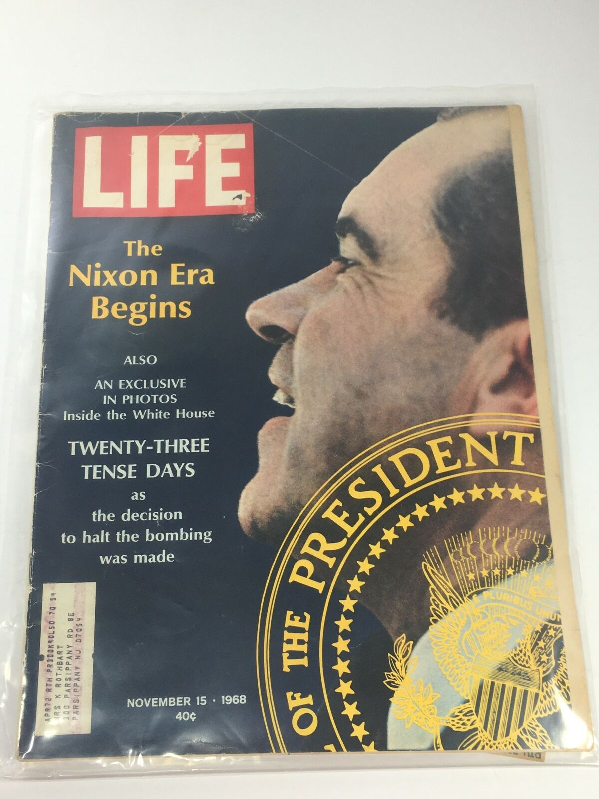 VTG Life Magazine: November 15 1968 - The President Richard Nixon Era Begins