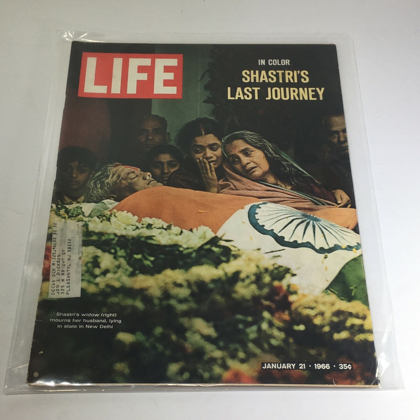 VTG Life Magazine: January 21 1966 - In Color: Shastri's Last Journey Mourns