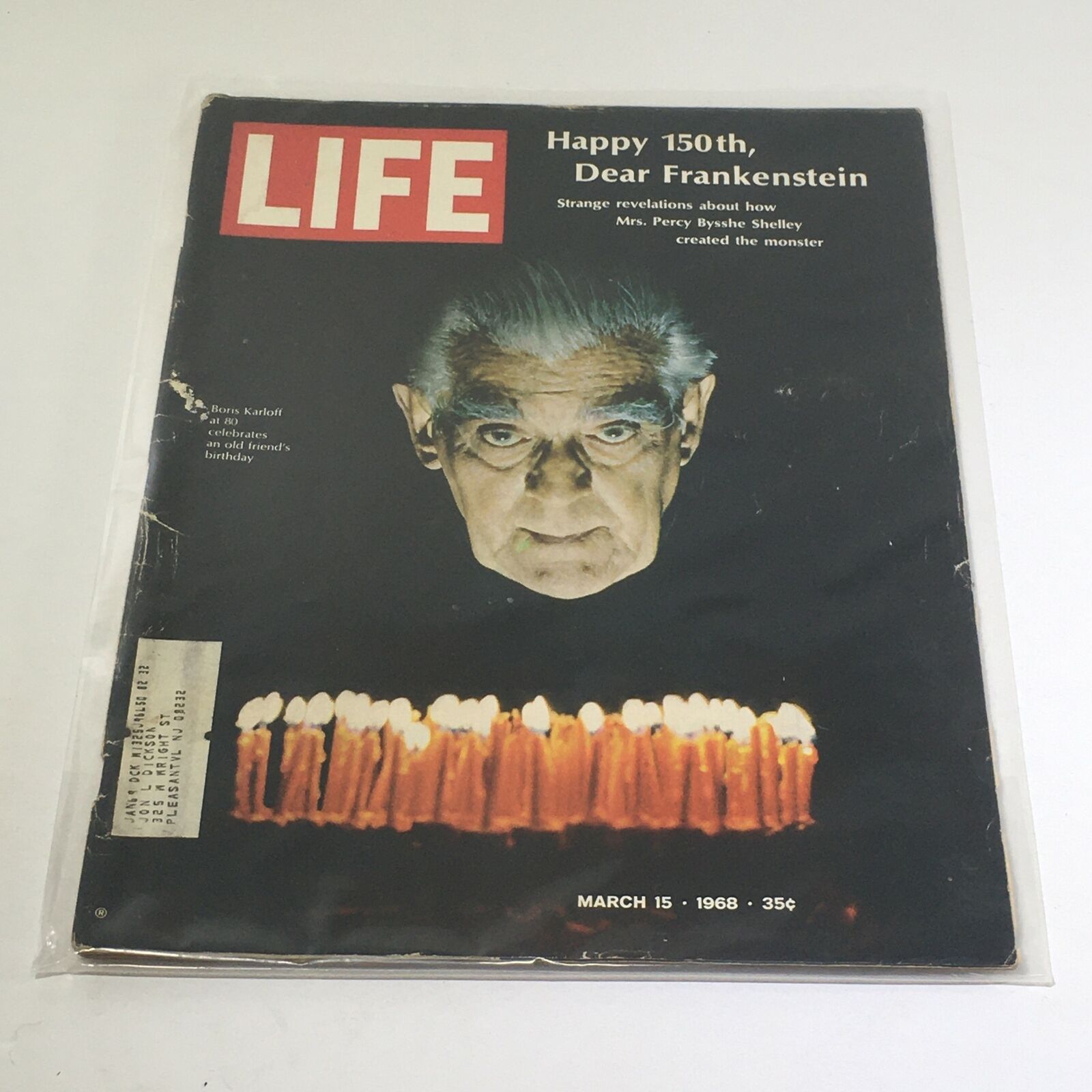 VTG Life Magazine: March 15 1968 - Boris Karloff at 80 Celebrates Old Friend Day