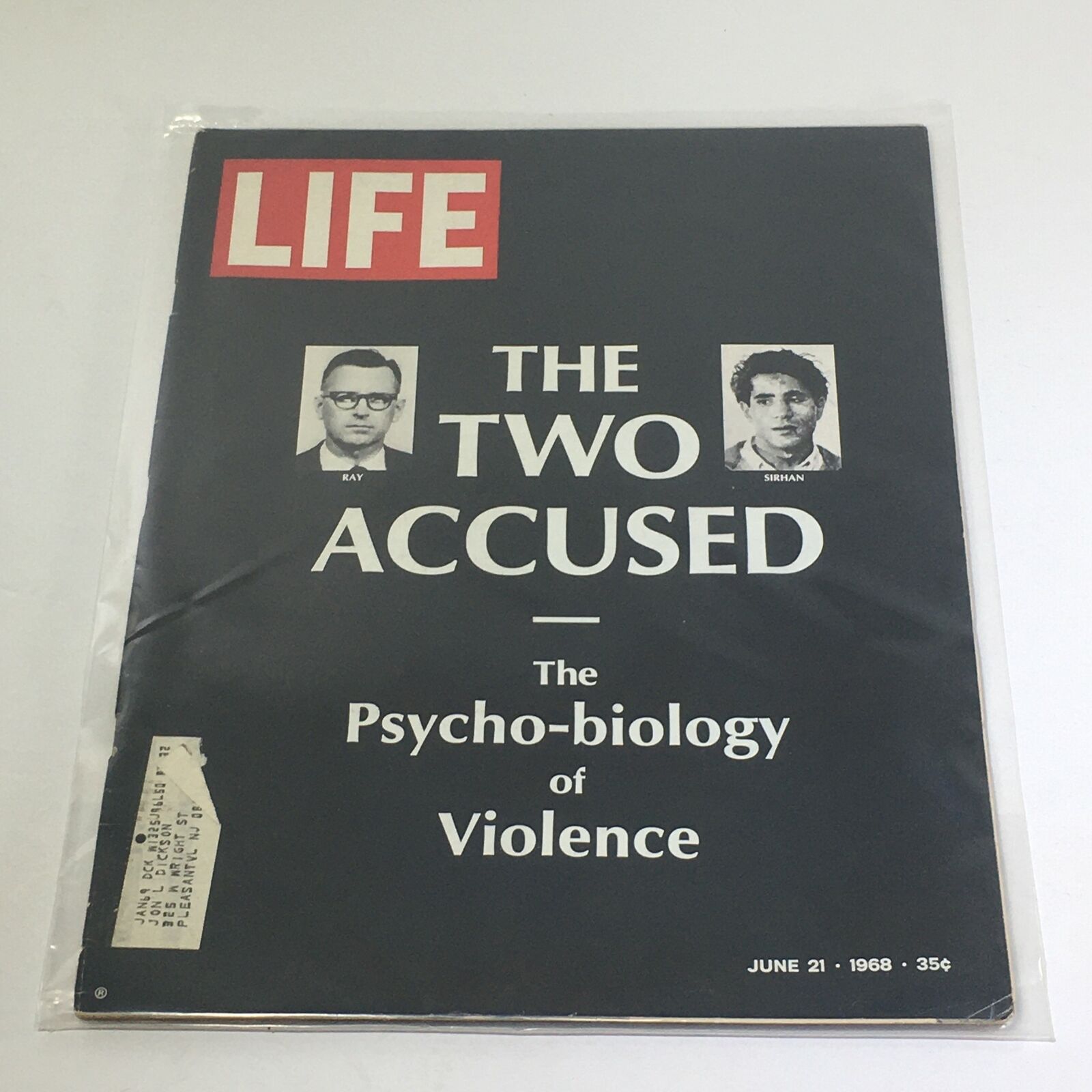 VTG Life Magazine: June 21 1968 - The Psycho-Biology of Violence/The 2 Accused