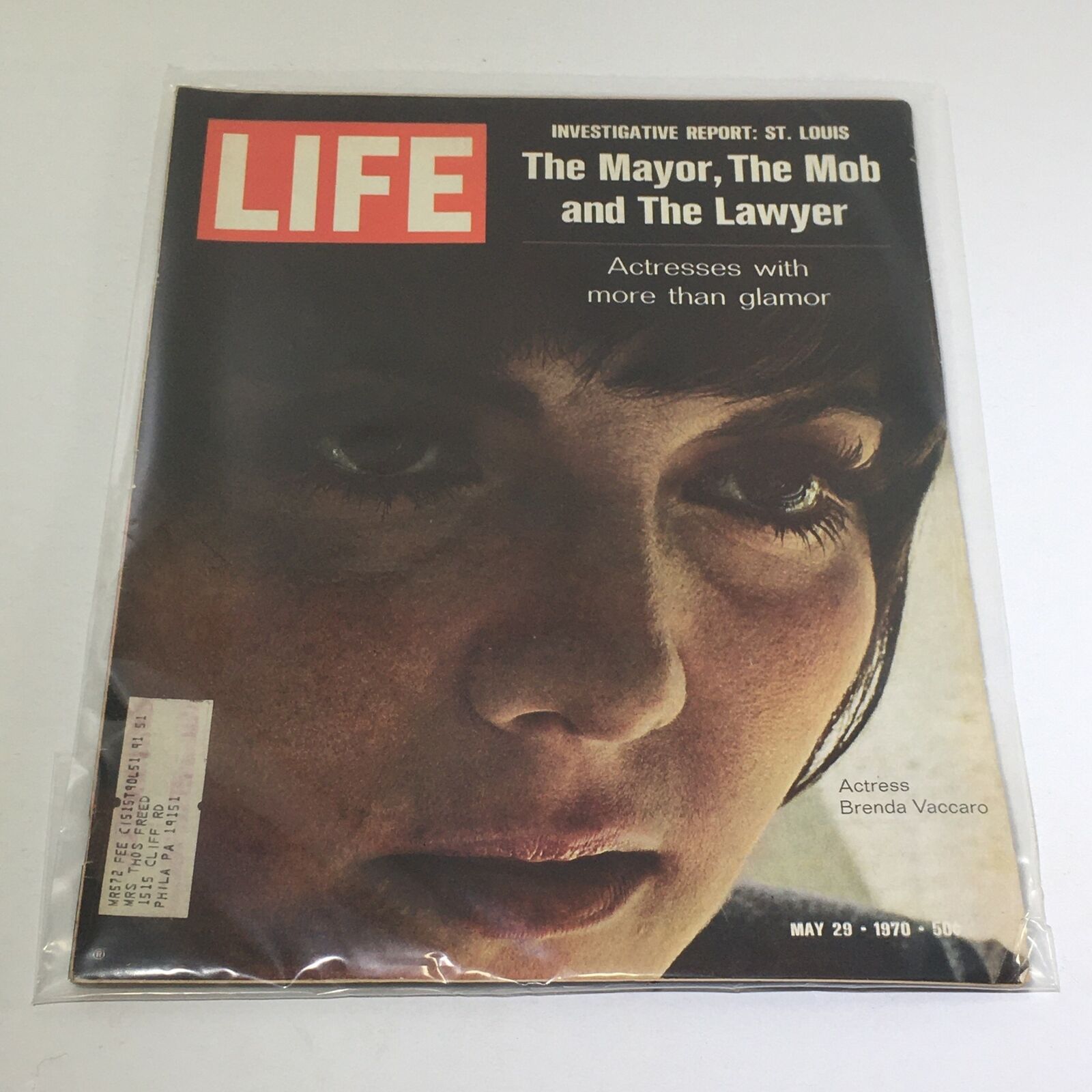 VTG Life Magazine: May 29 1970 - Actress Brenda Vaccaro/The Mayor, Mob, & Lawyer