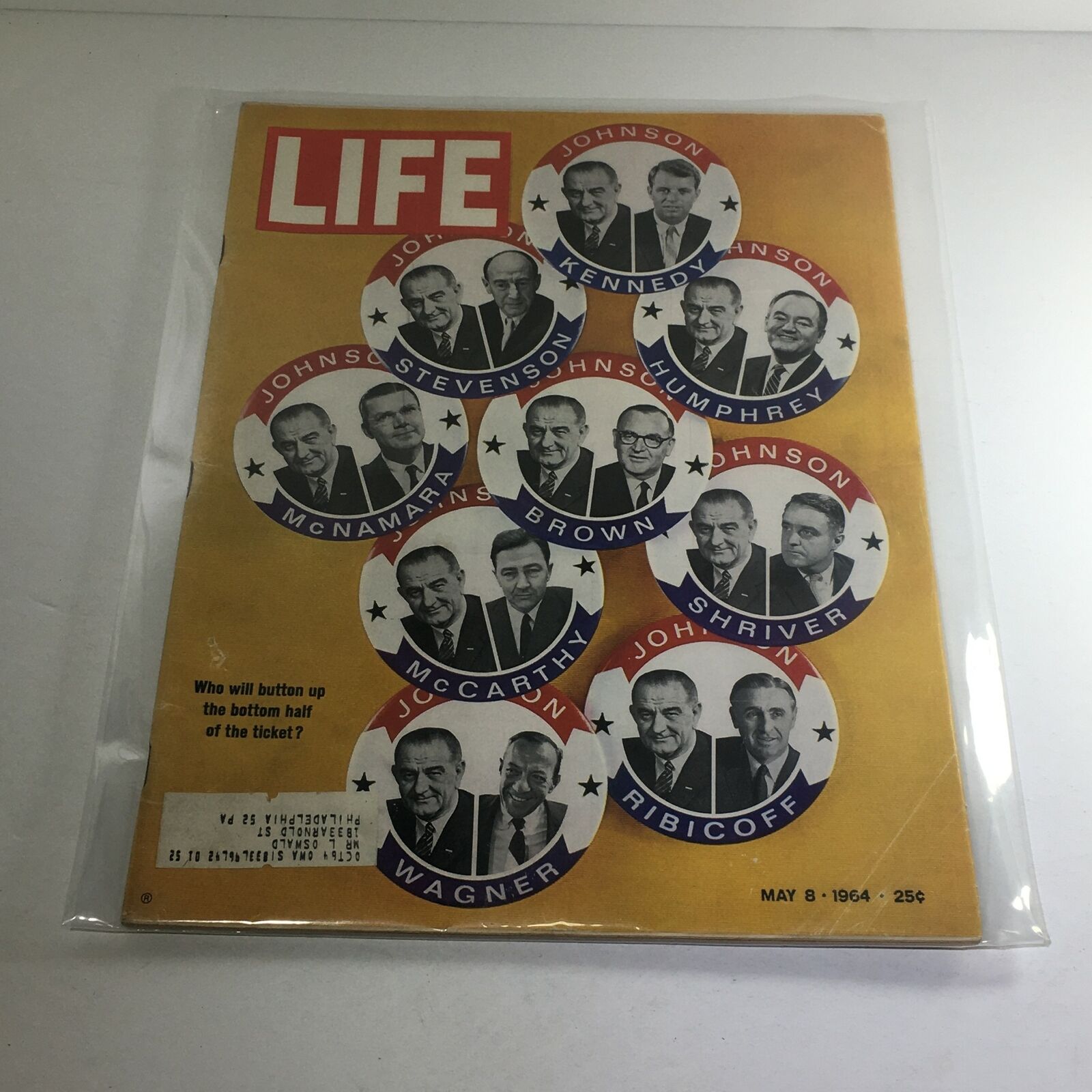 VTG Life Magazine: May 8 1964 - Who Will Button Up the Bottom Half of the Ticket