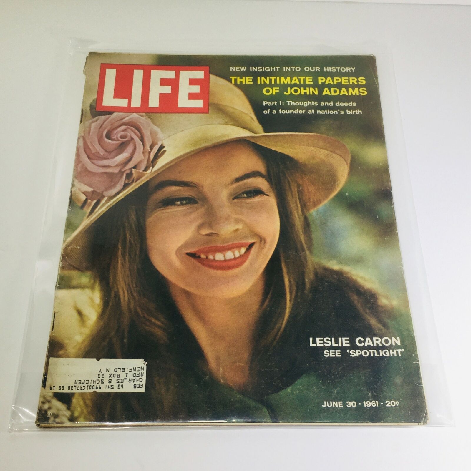 VTG Life Magazine: June 30 1961 - The Intimate Papers of John Adams/Leslie Caron