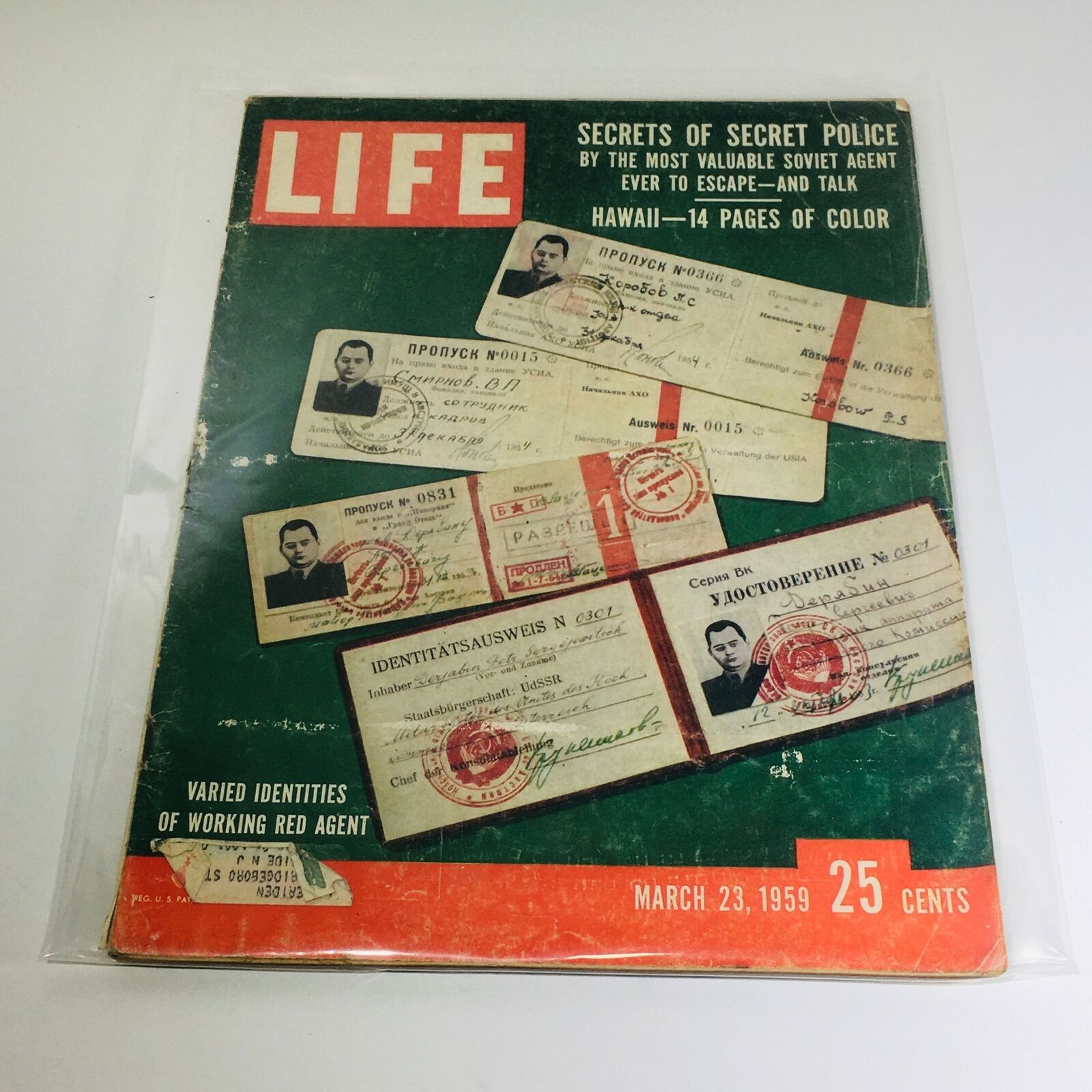 VTG Life Magazine: March 23 1959 - Varied Identities/Secrets of Secret Police