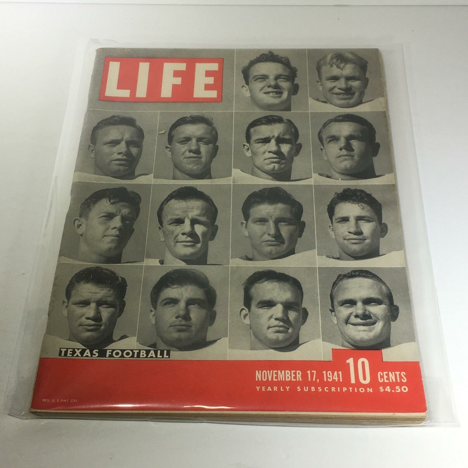 Vintage Life Magazine November 17 1941 - Texas Football / Retro Advertising