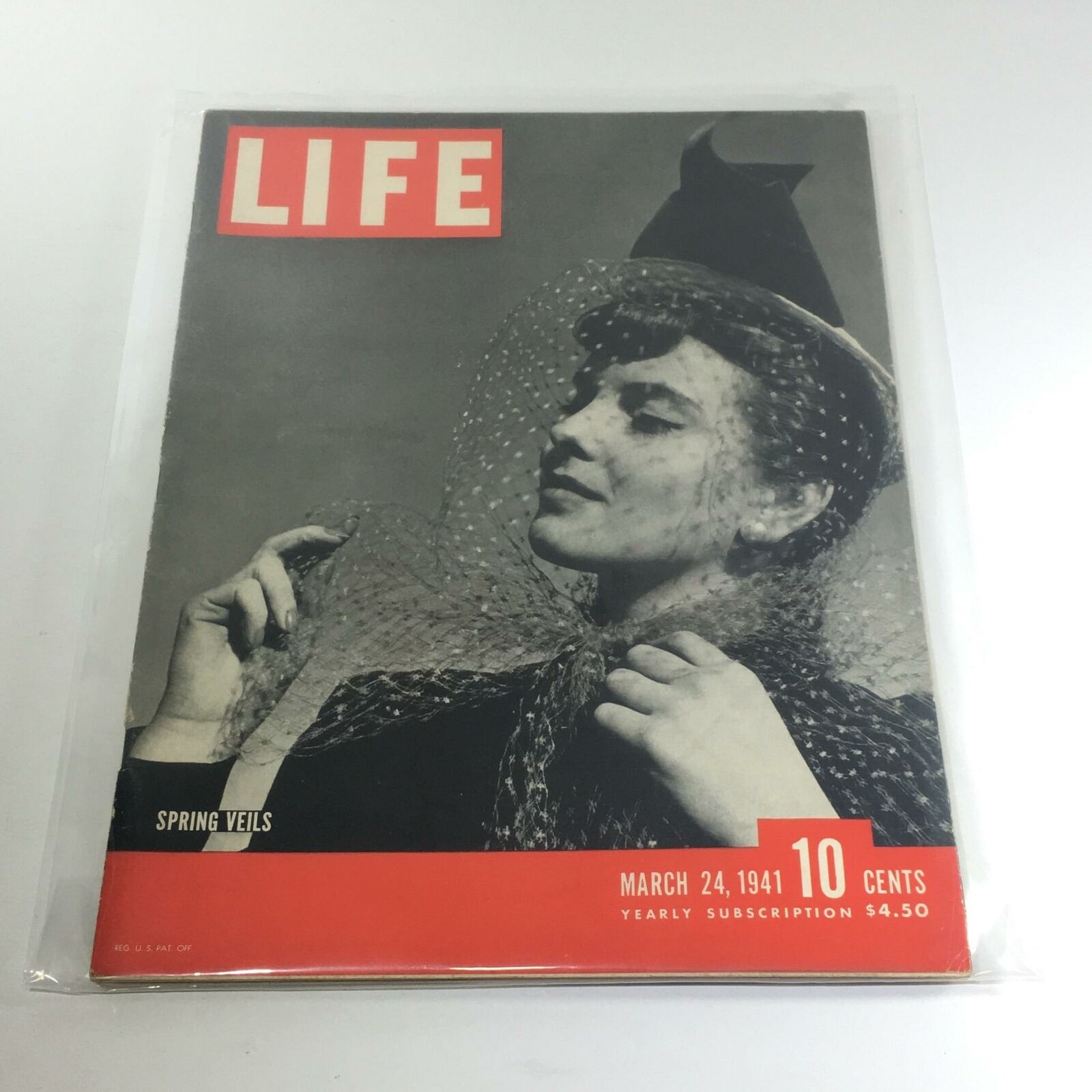 Vintage Life Magazine: March 24 1941 - Spring Veils (Yearly Subscription)