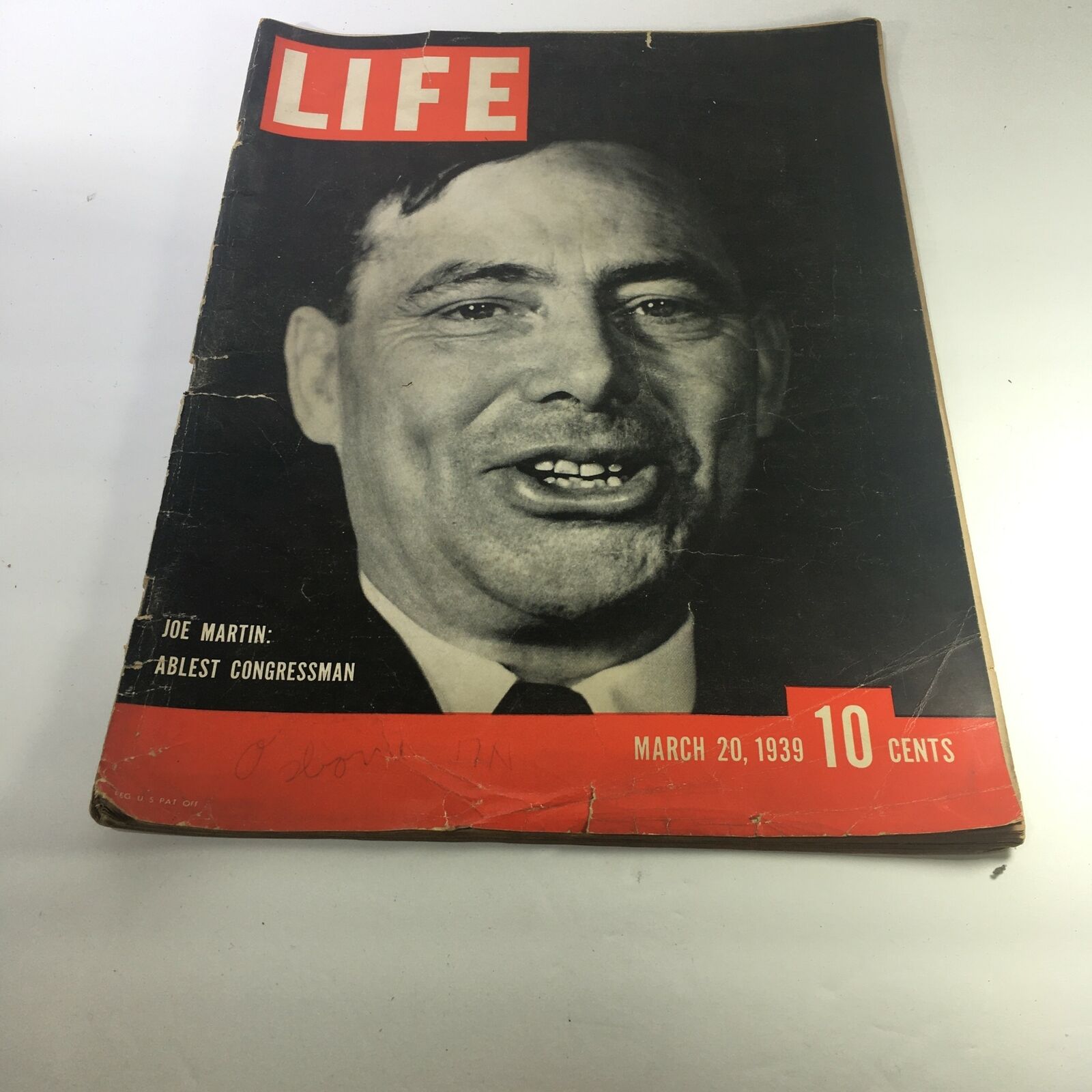 VTG Life Magazine Magazine March 20 1939 Joe Martin The Ablest Congressman