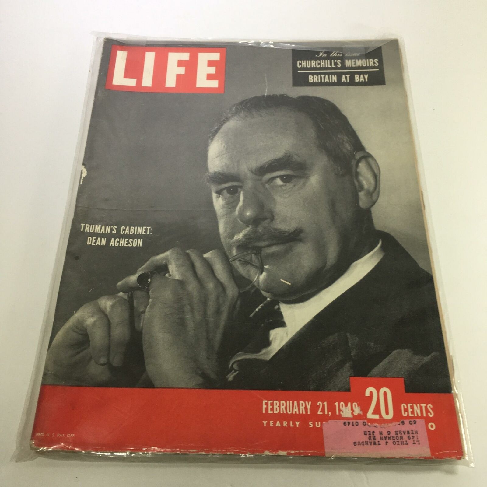 VTG Life Magazine February 21 1949 Harry S. Truman's Cabinet Dean Acheson