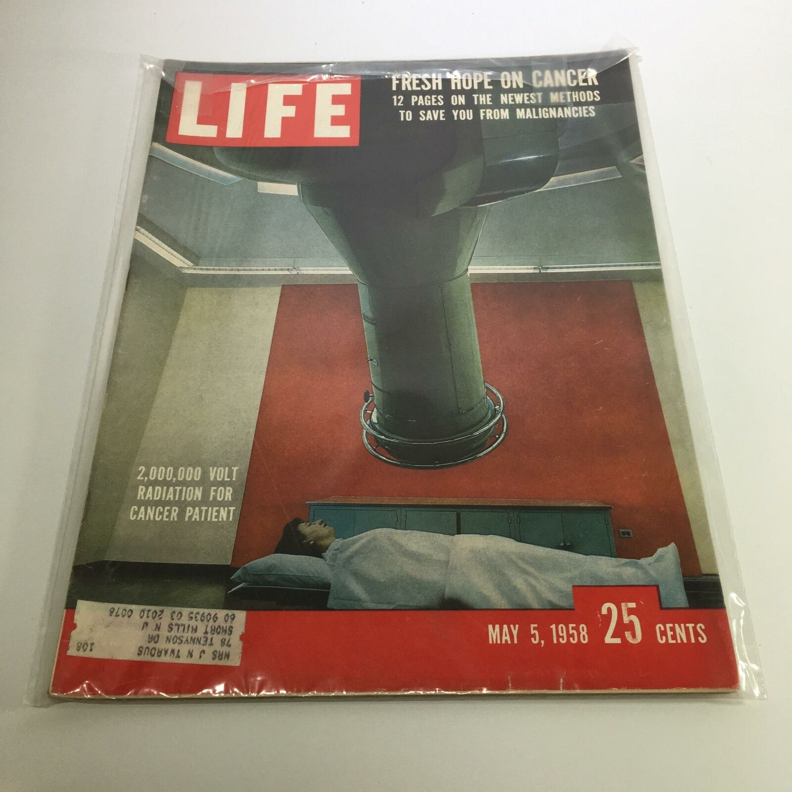 Life Magazine: May 5, 1958 - 2,000,000 Volt Radiation for Cancer Patient