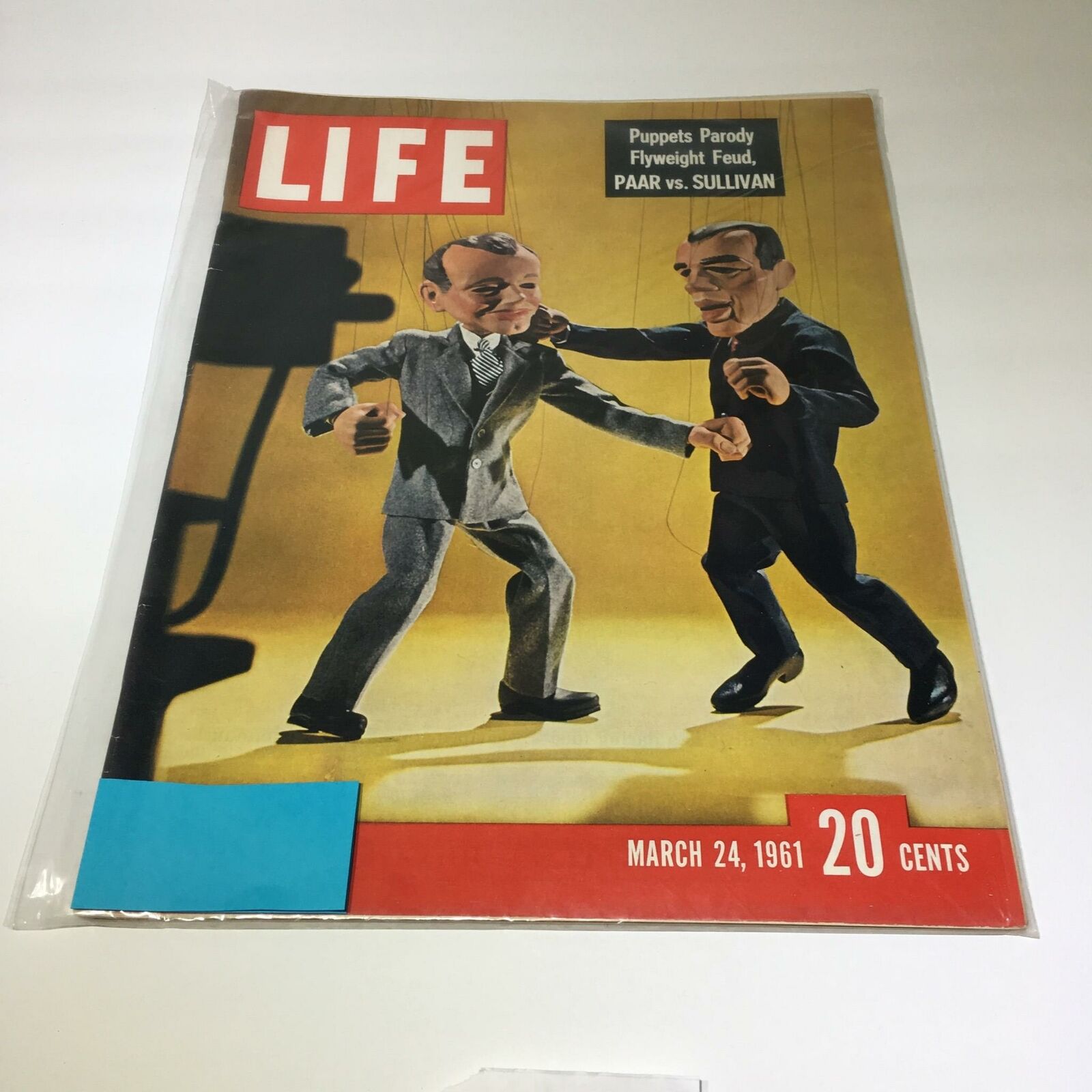 VTG Life Magazine March 24 1961 - Jack Paar vs Ed Sullivan Puppets Parody