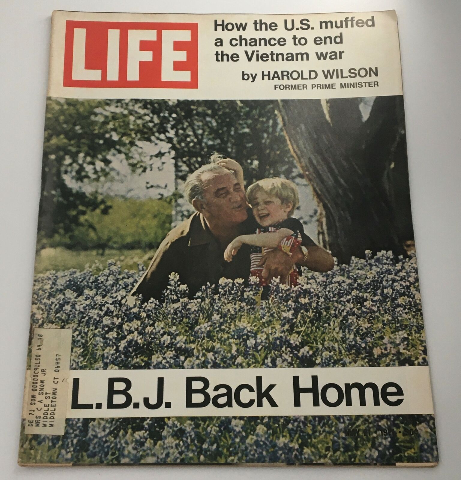 VTG Life Magazine May 21 1971 Vol 70 #19 Lyndon B. Johnson Cover and Feature