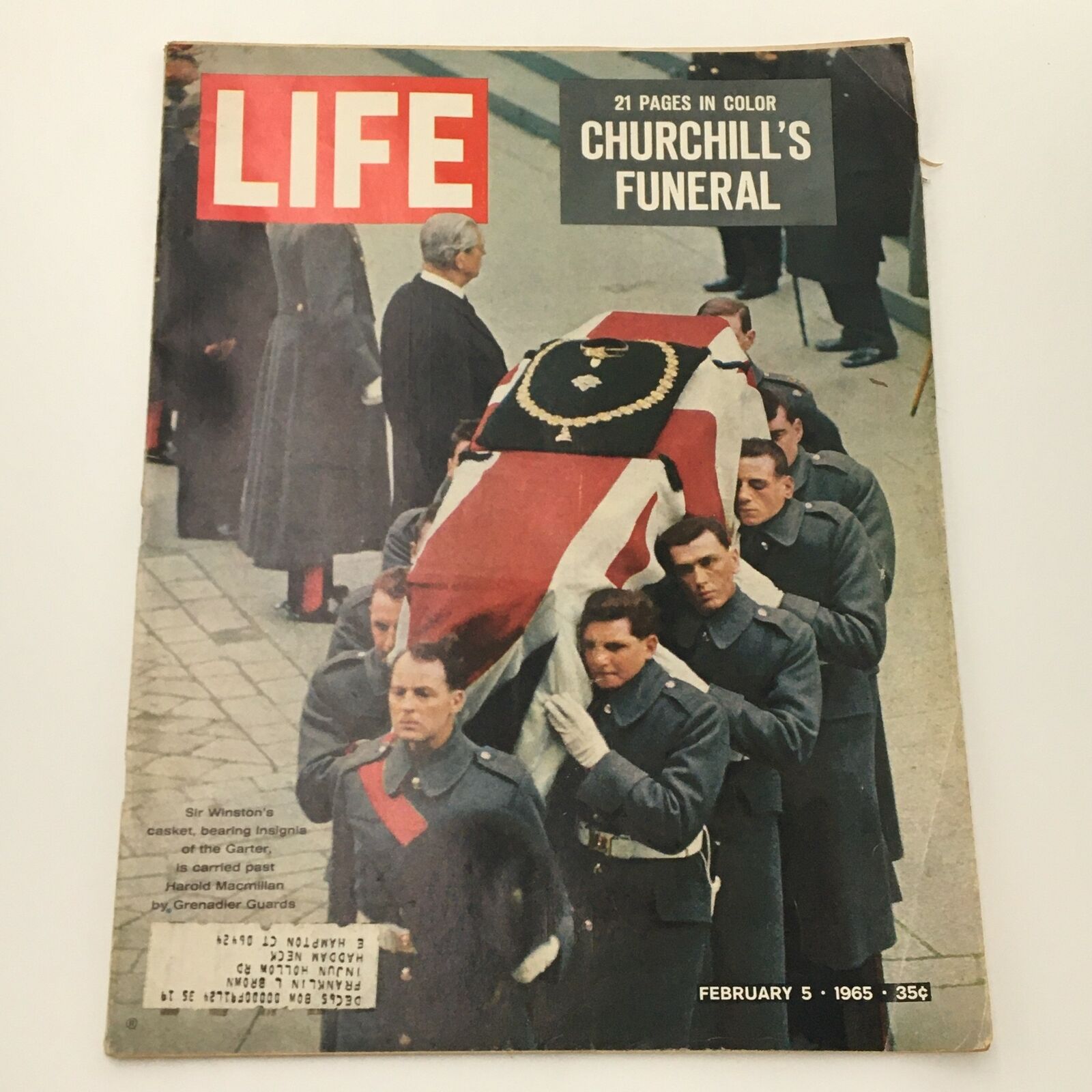 VTG Life Magazine February 5 1965 Winston Churchill's Funeral In Color Feature