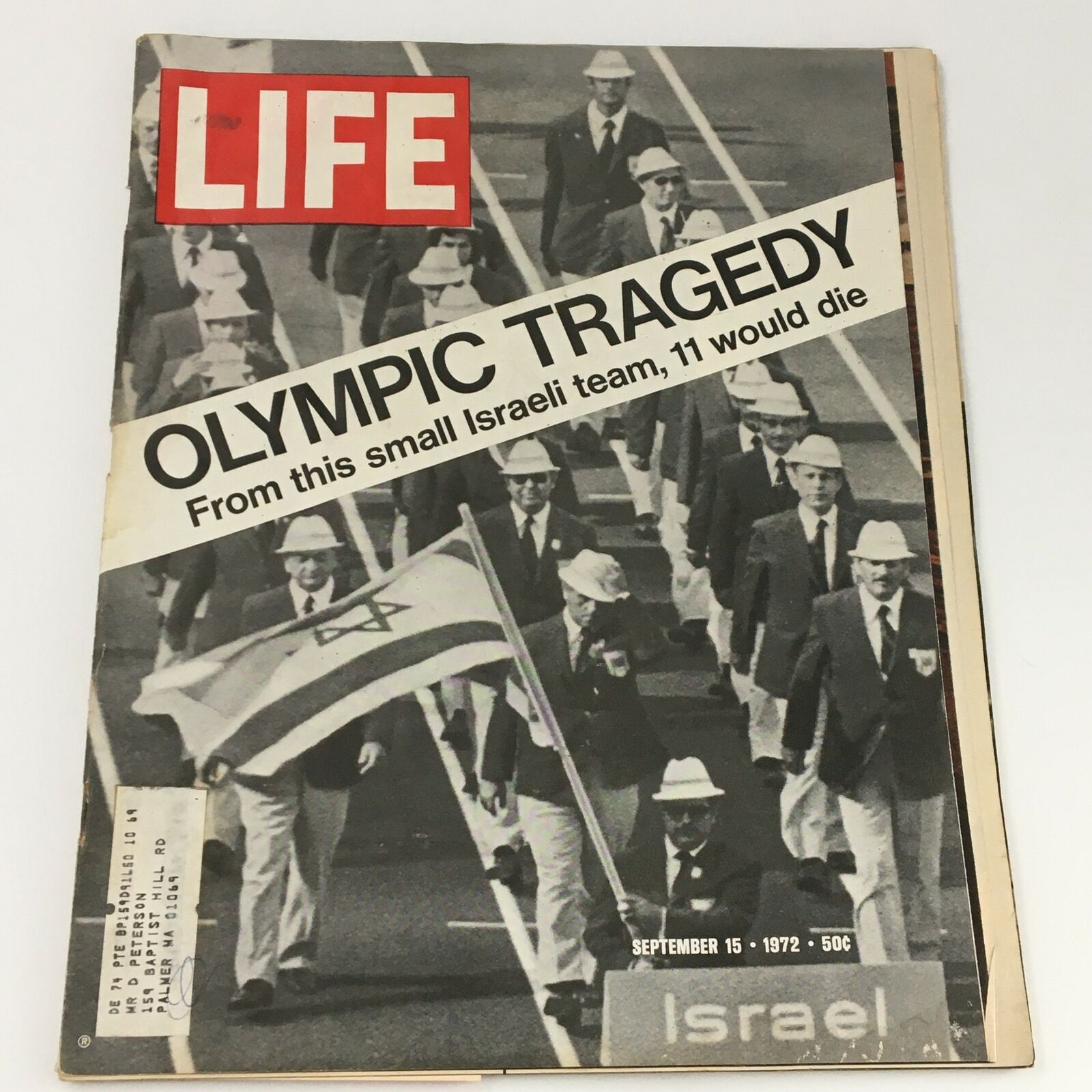 VTG Life Magazine September 15 1972 Olympic Tragedy in Israeli Team Feature