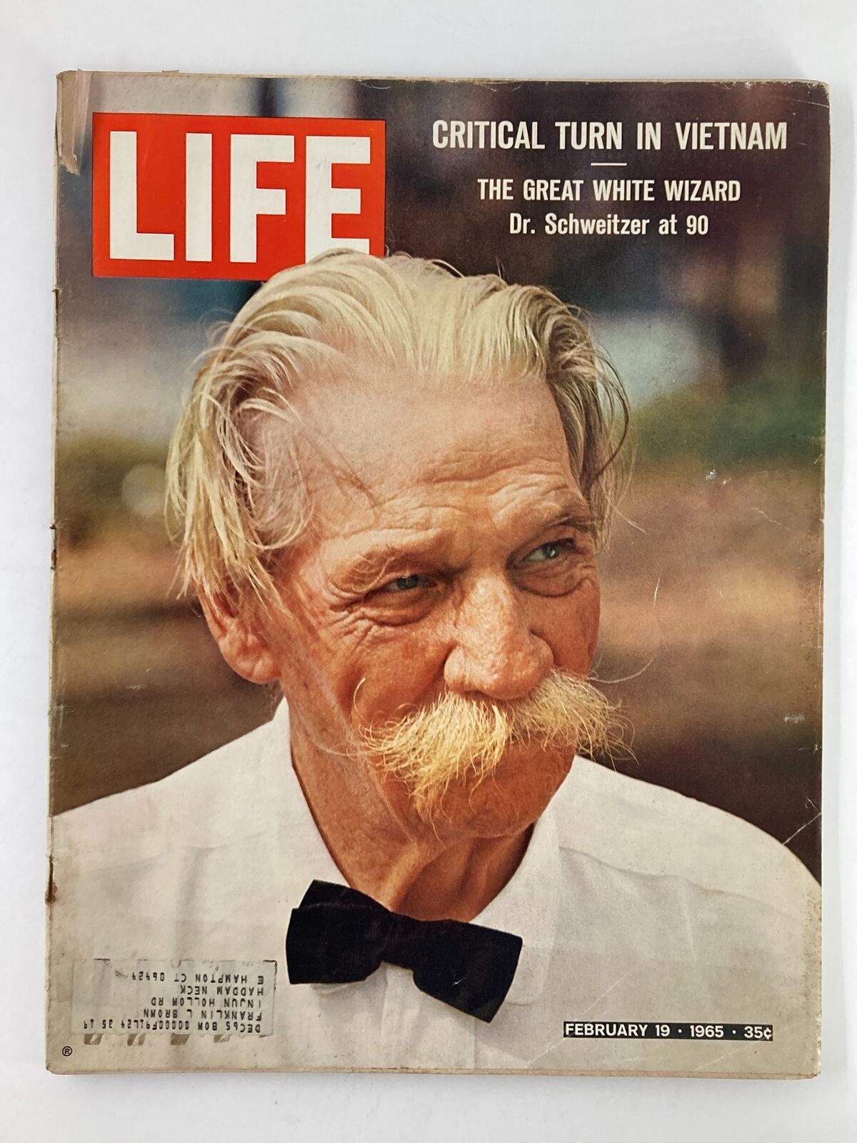 VTG Life Magazine February 19 1965 Dr. Schweitzer The Great White Wizard at 90