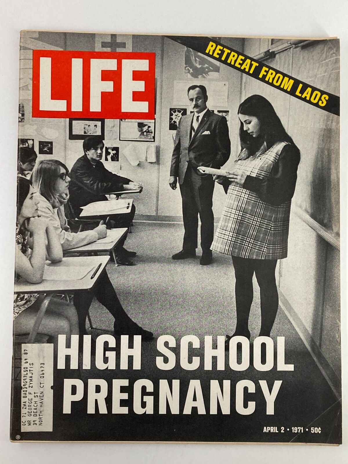 VTG Life Magazine April 2 1971 High School Pregnancy Retreat From Laos