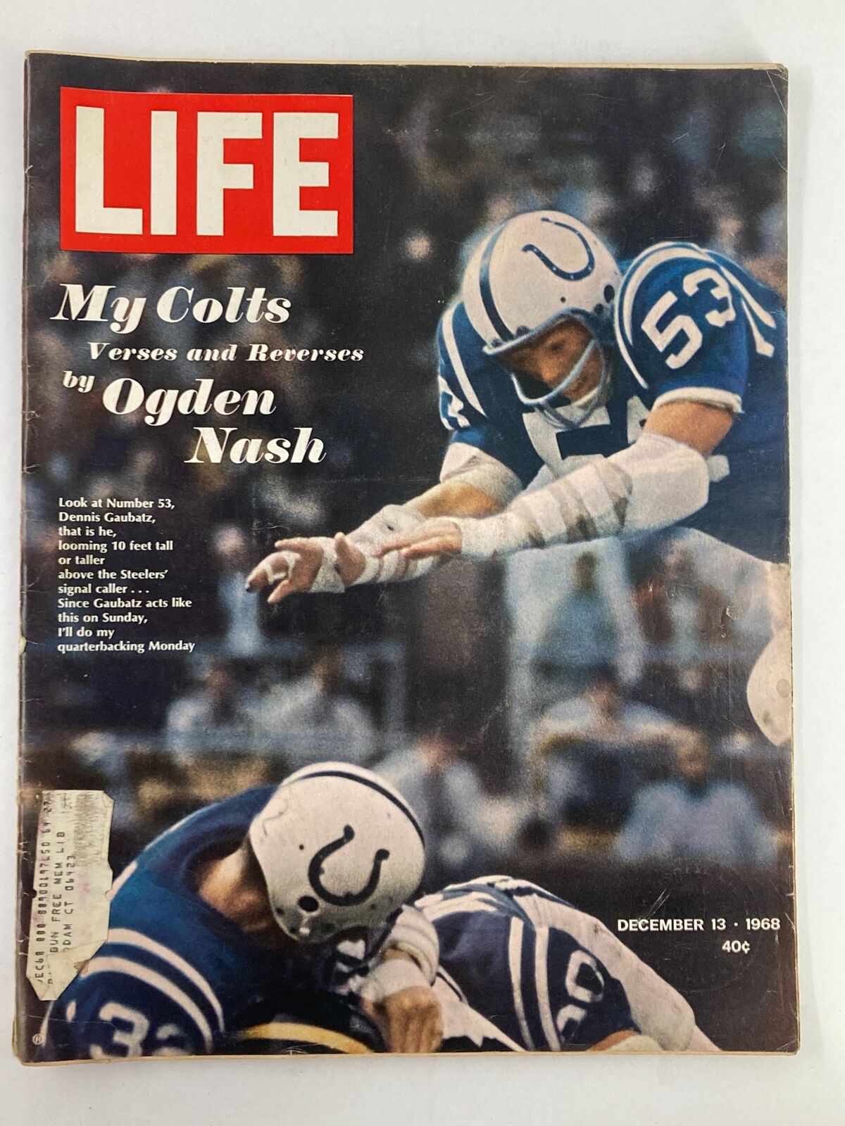 VTG Life Magazine December 13 1968 Dennis Gaubatz My Colts Verses and Reverses