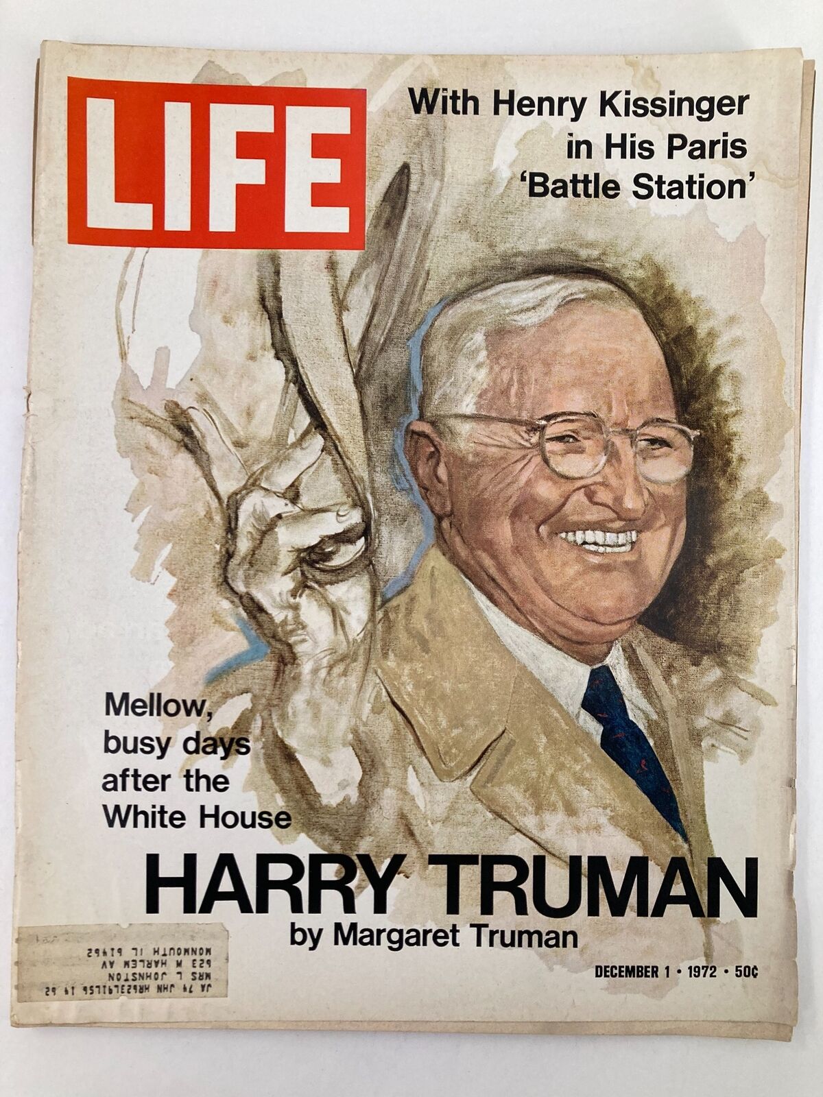 VTG Life Magazine December 1 1972 Harry Truman by Margaret Truman