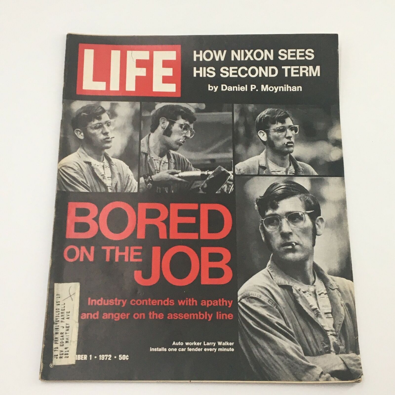 VTG Life Magazine September 1 1972 Auto Worker Larry Walker Cover, Richard Nixon