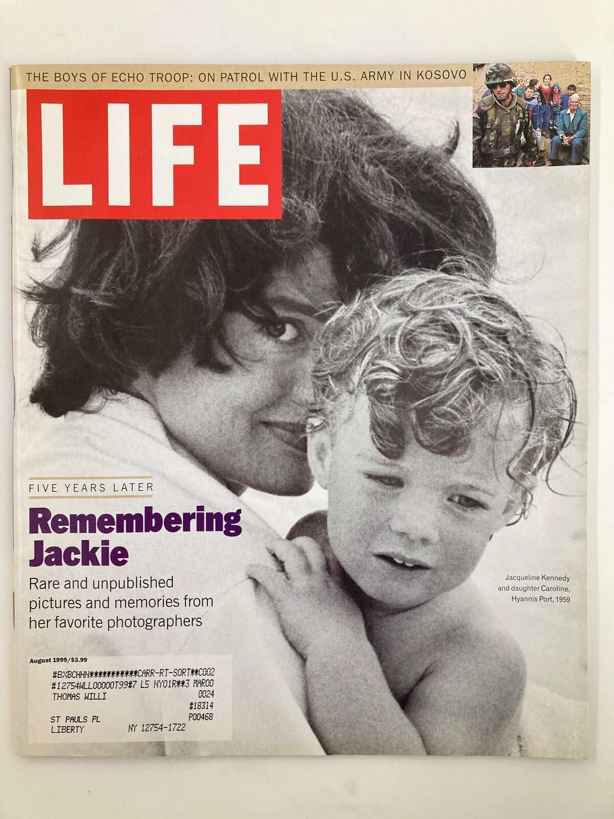 Life Magazine August 1999 Jacqueline Kennedy and Daughter Caroline