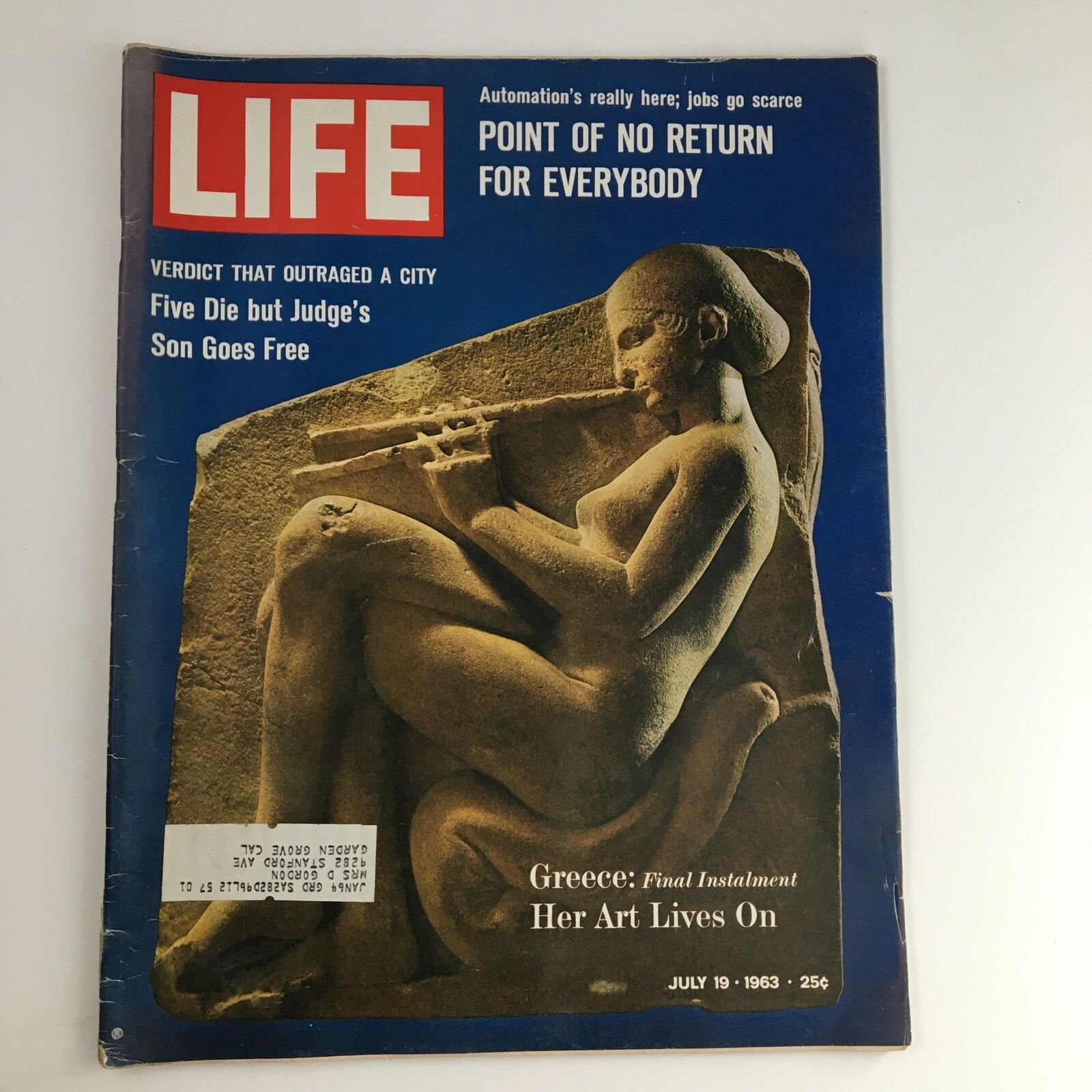 Life Magazine July 19 1963 Greece Final Instalment Her Art Lives On