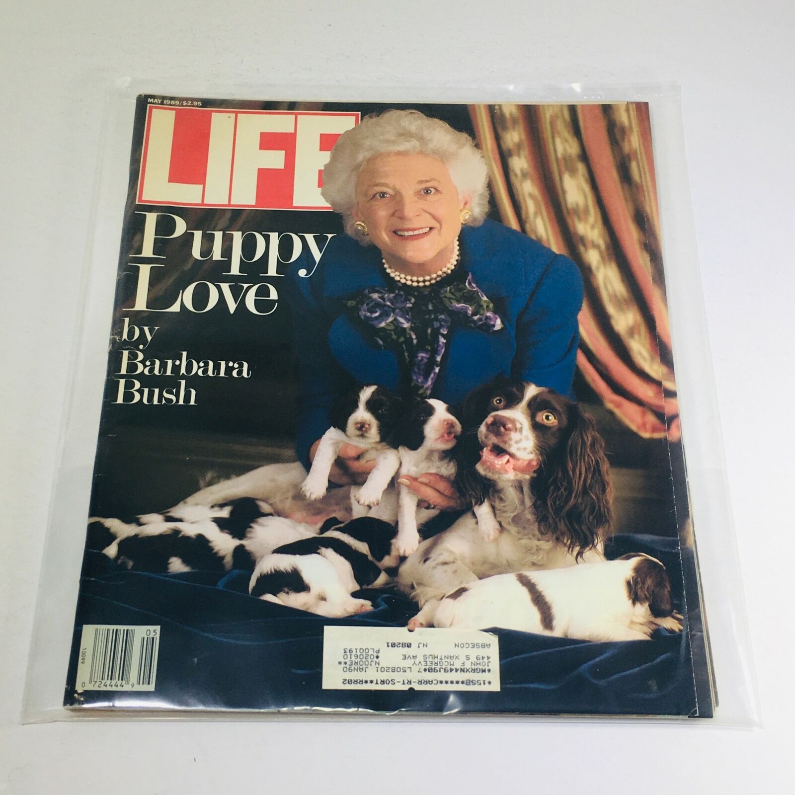 VTG Life Magazine: May 1989 - Puppy Love by Barbara Bush on Cover/Ralph Lauren