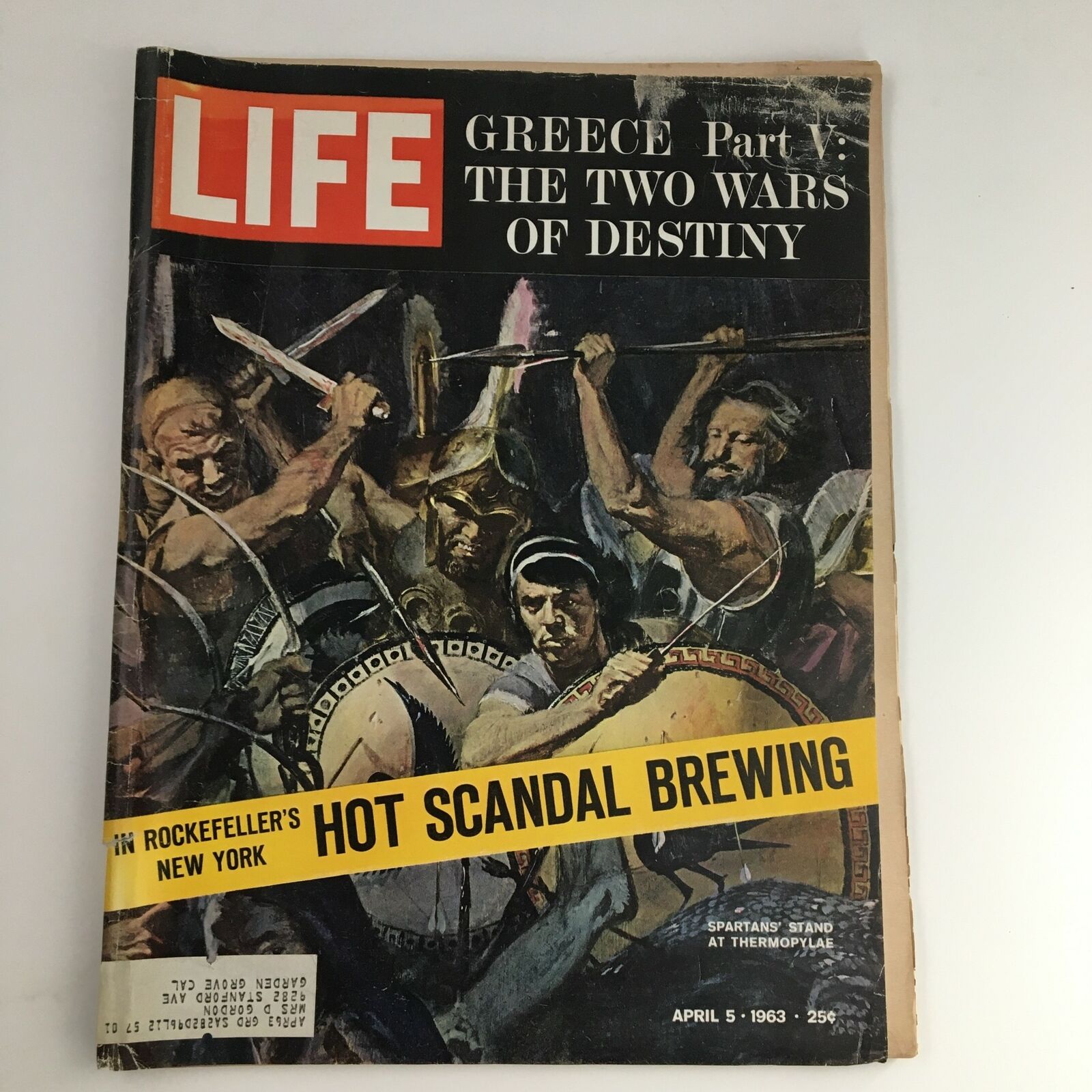 Life Magazine April 5 1963 Greece Part V The Two Wars of Destiny Spartans' Stand