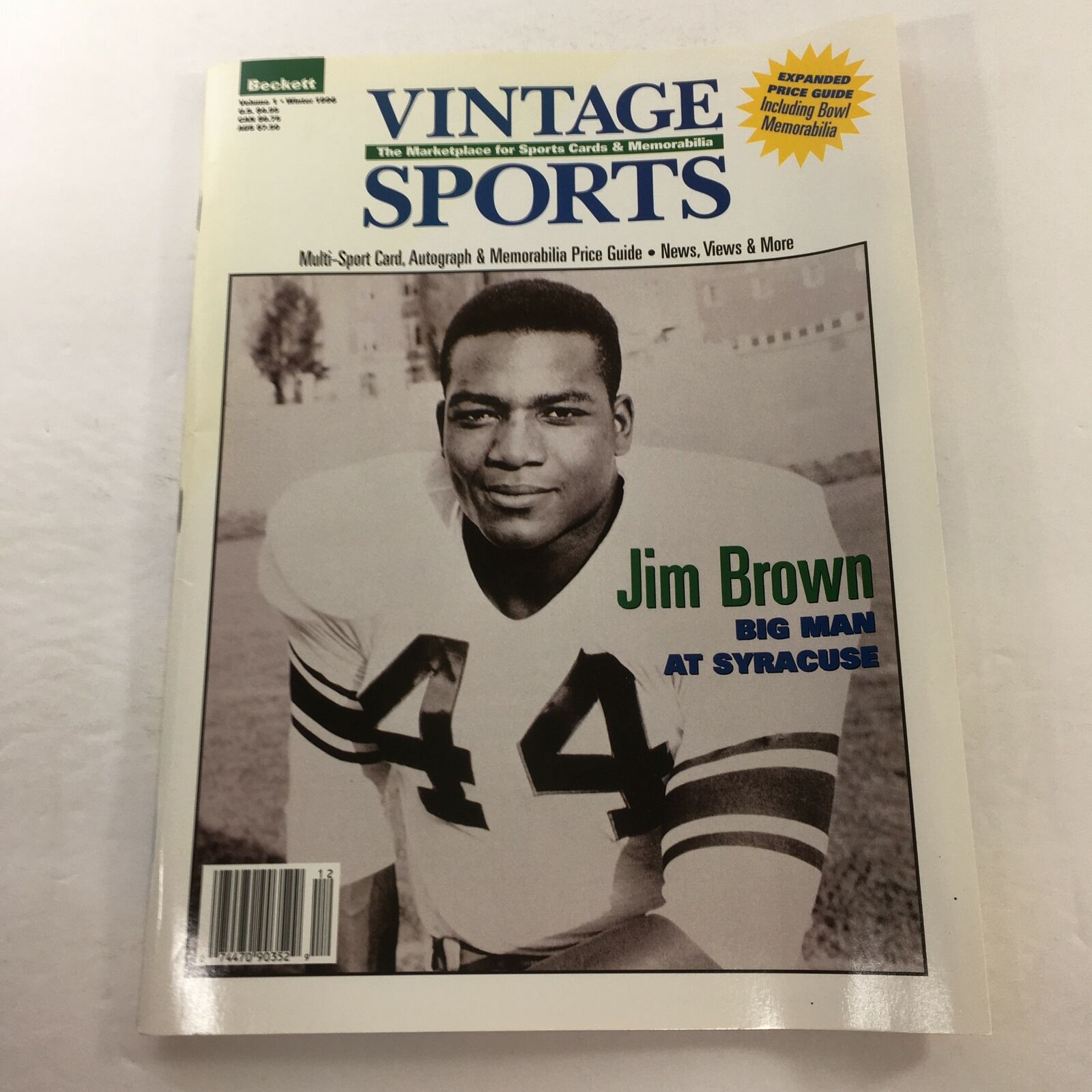 Beckett Vintage Sports: Winter 1996 Volume 1 - Jim Brown Big Man at Syracuse