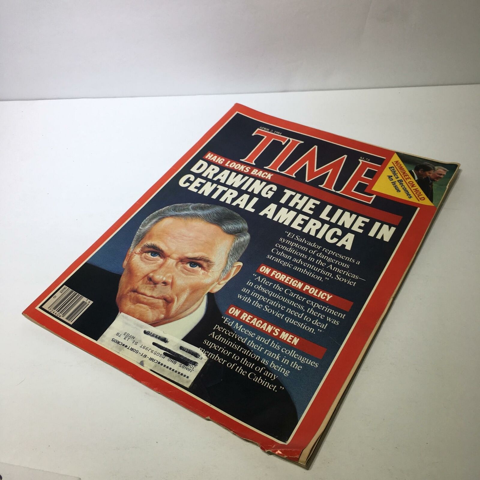 Time Magazine April 2 1984 Haig Looks Back Drawing The Line In Central America